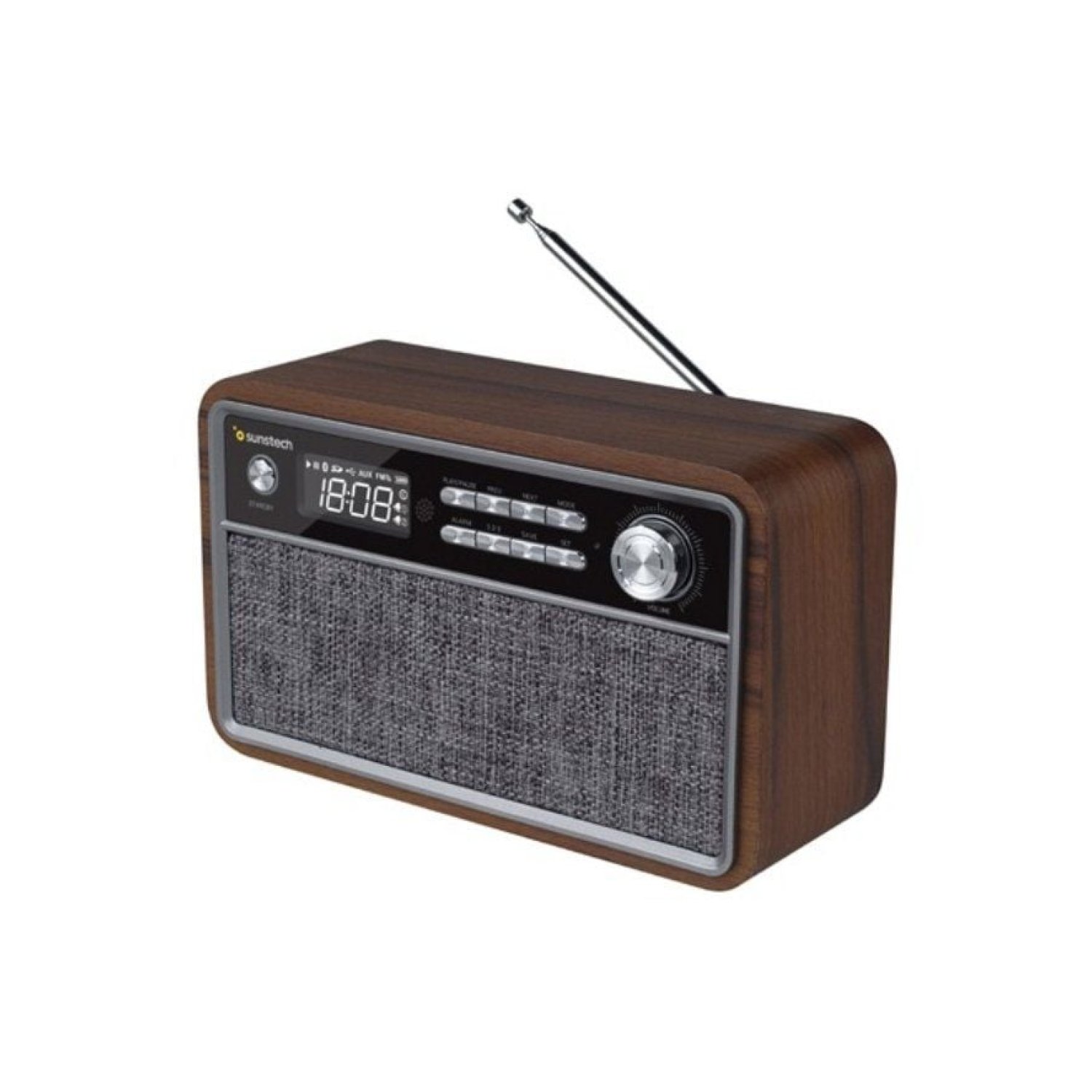 Sunstech RPBT500 · Radio Vintage · Madera · Reproductor CD