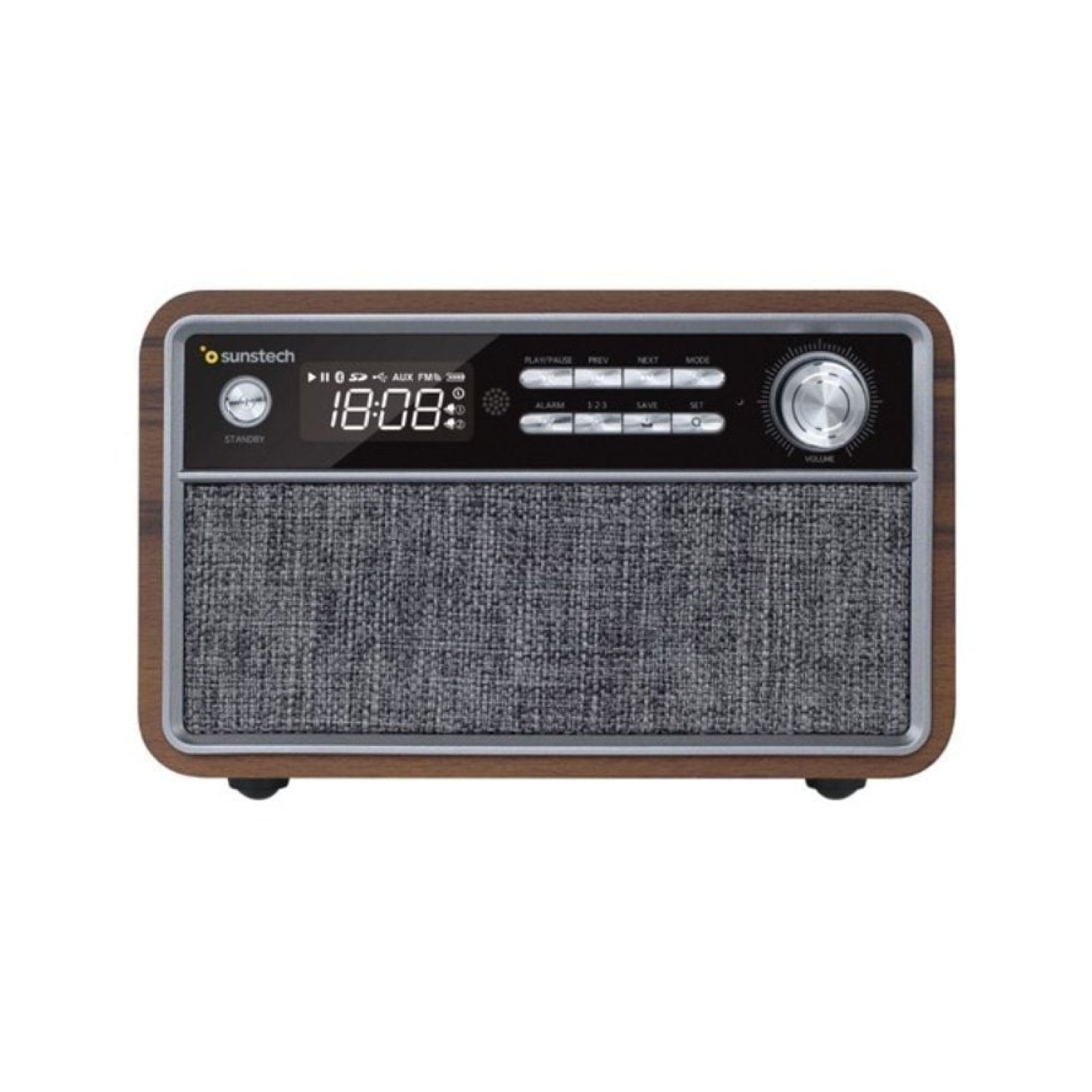 Sunstech RPBT500 · Radio Vintage · Madera · Reproductor CD