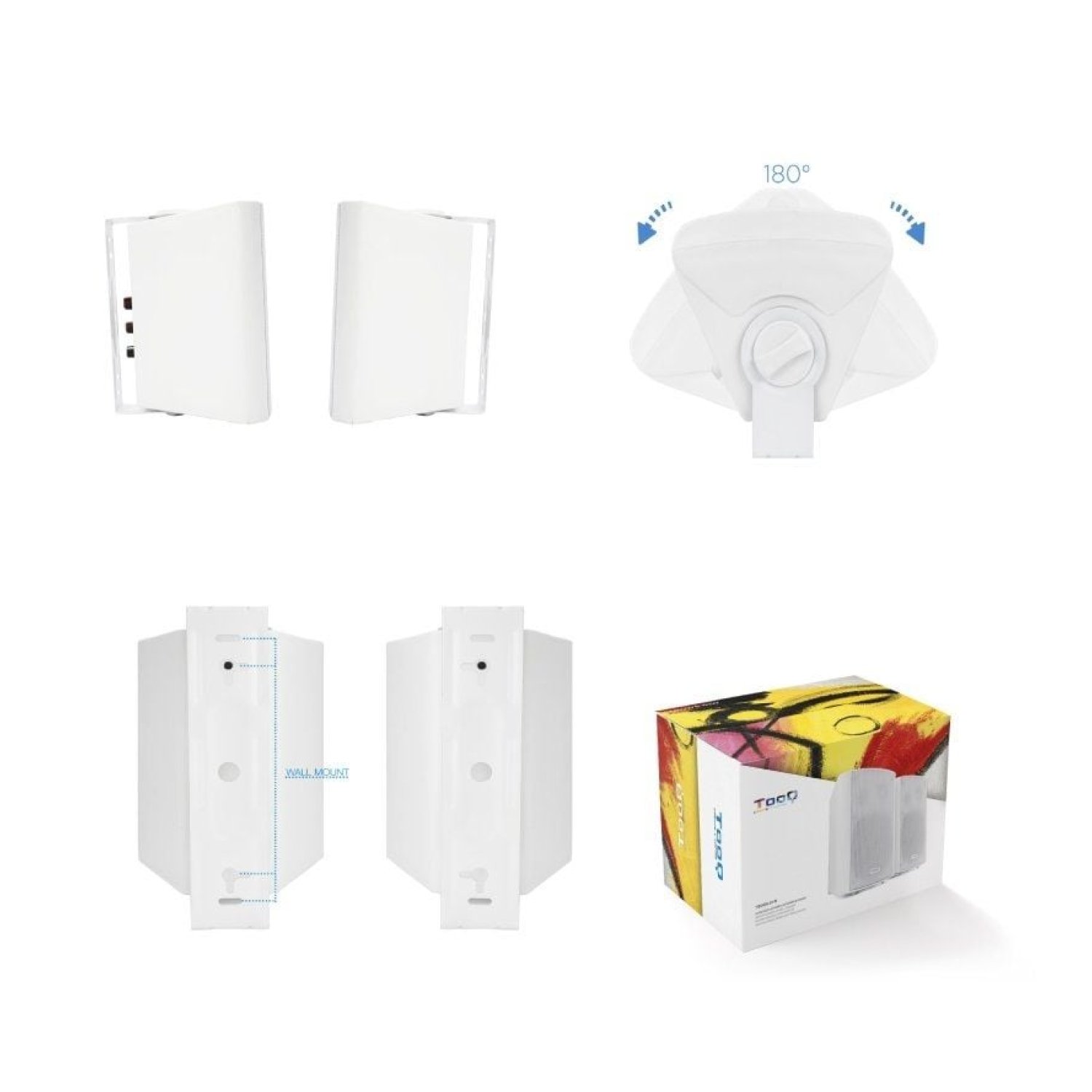 TOOQ Altavoces Autoamplificados · 60W · 2.0 · Blancos