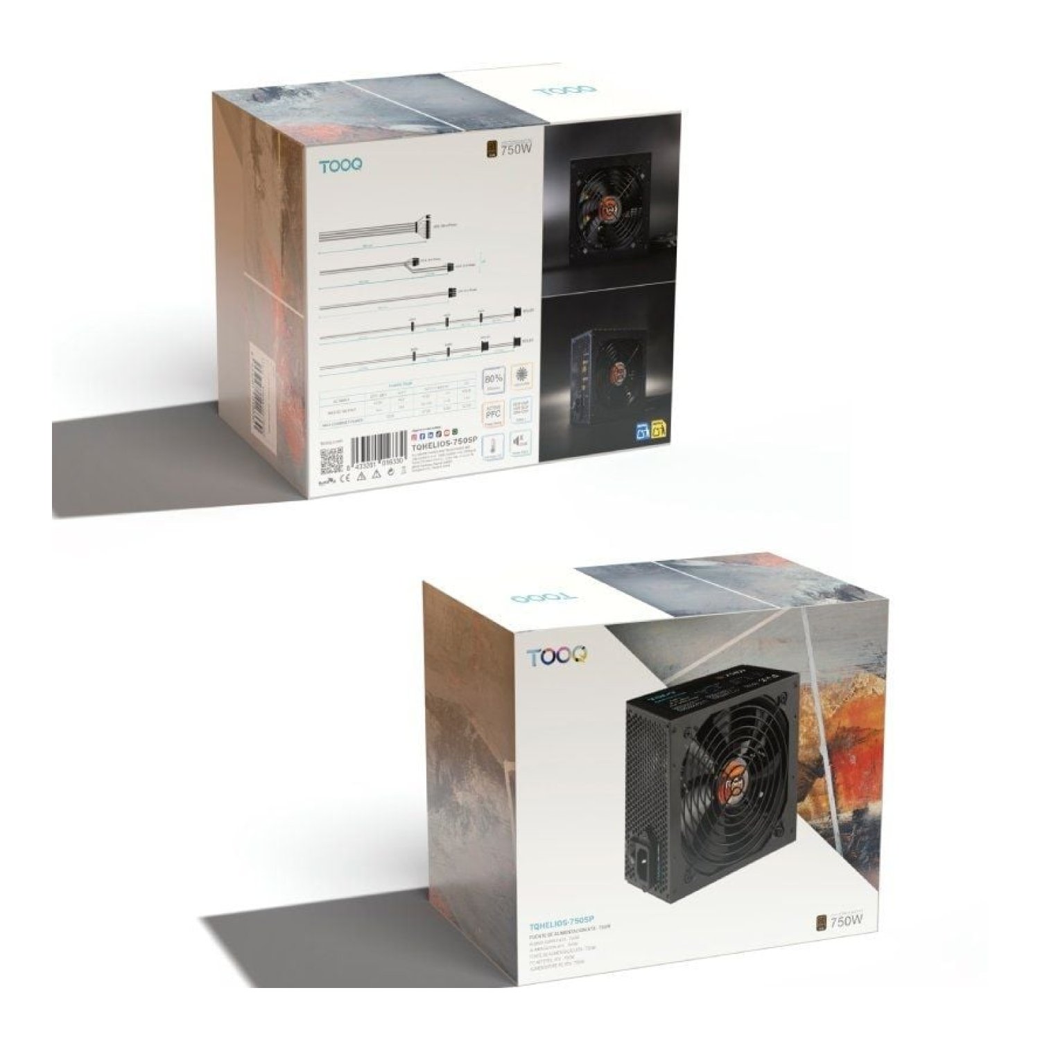 TooQ Tqhelios-750SP · 750W · 80 Plus Bronze · Ventilador 12cm