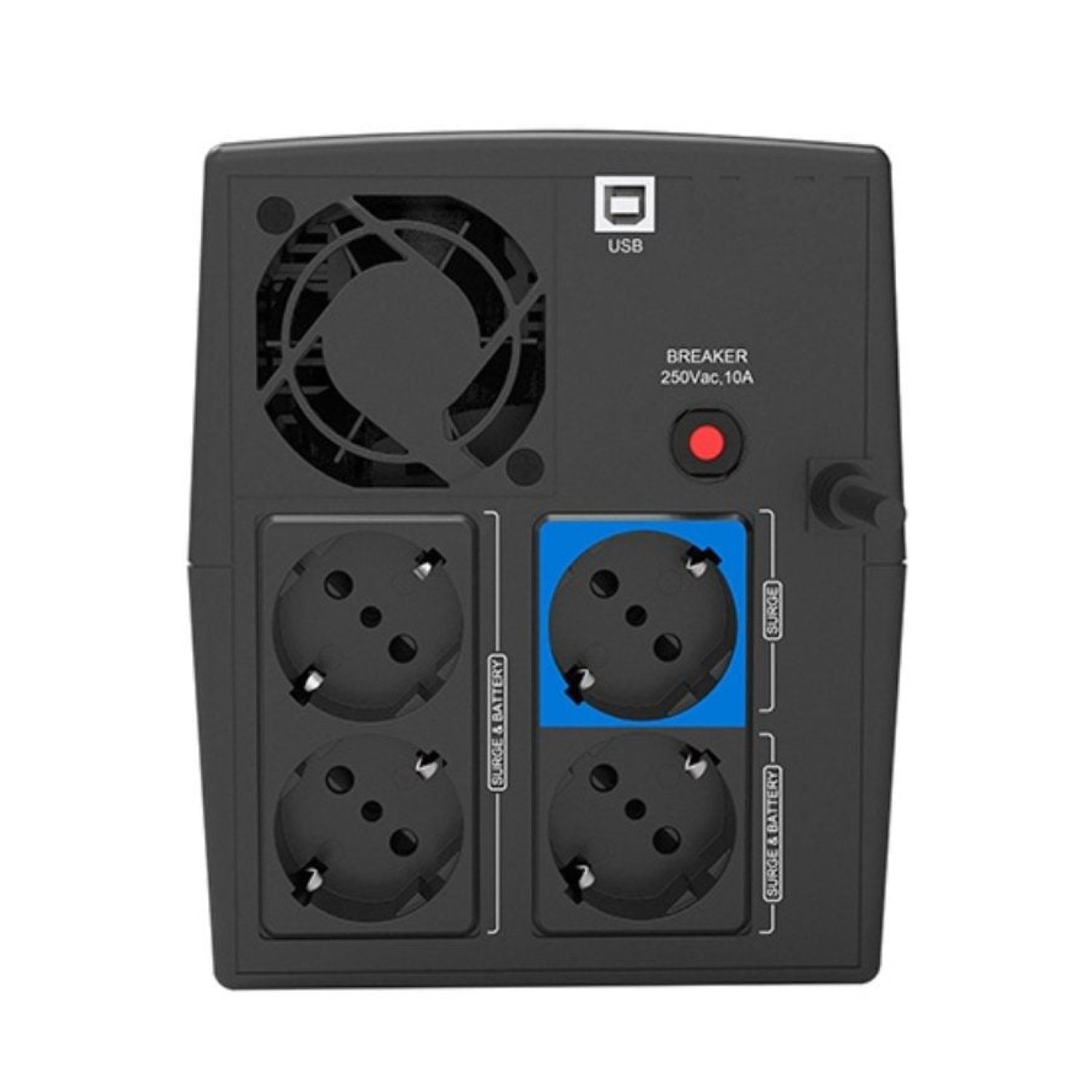 Phasak Sirius 1260 · SAI Interactivo · 1260VA 720W · 4 Salidas · Torre