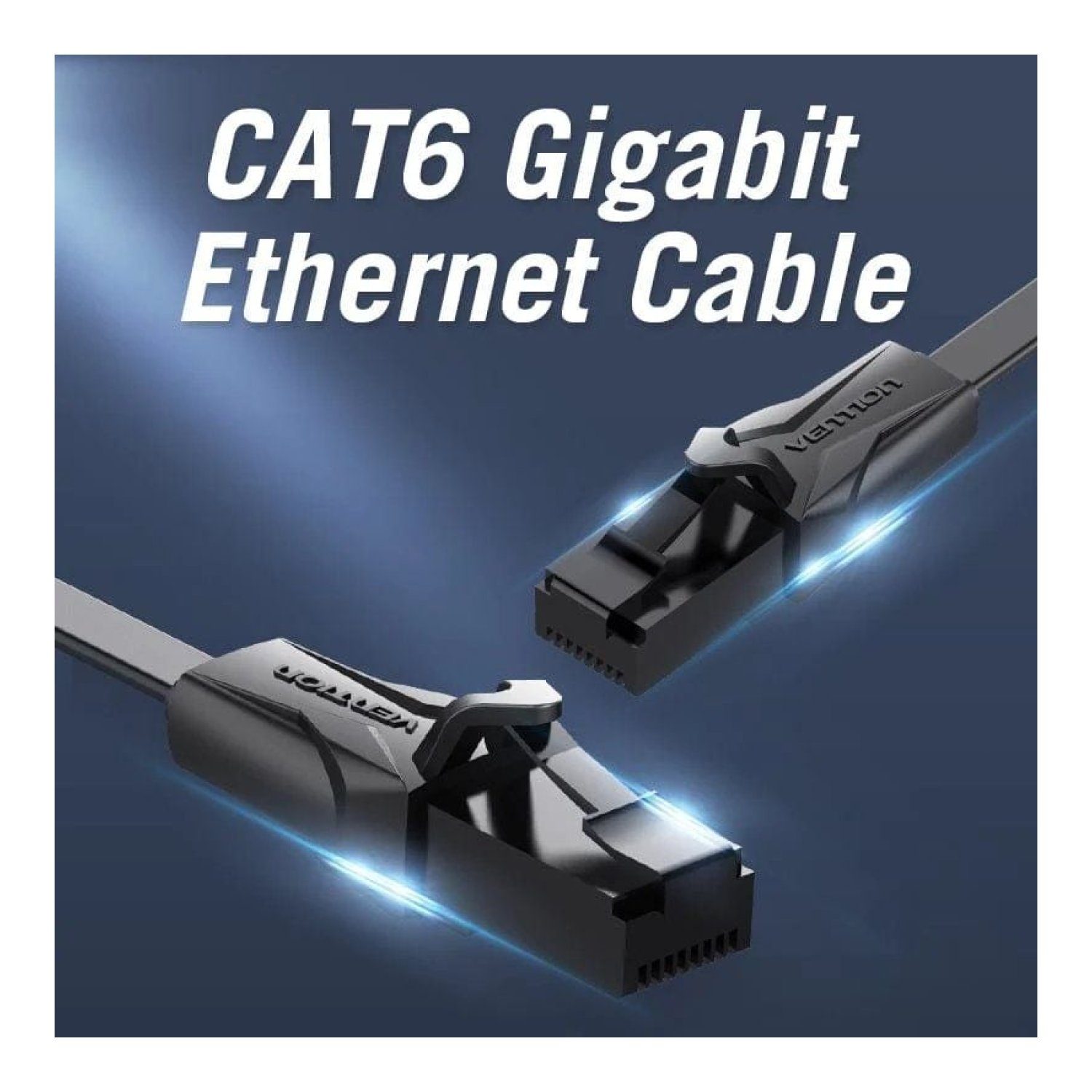 Vention Cable de Red RJ45 UTP Cat.6 · 1m · Negro