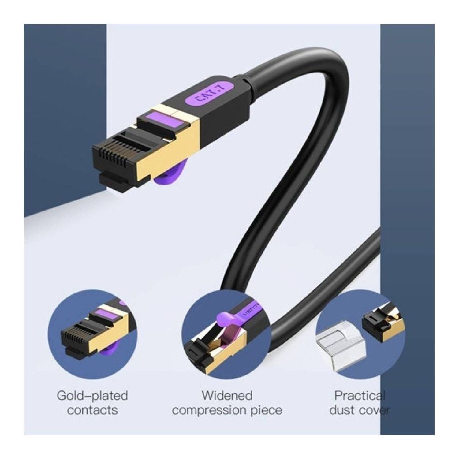 Vention · Cable de Red RJ45 SFTP Cat.7 · 15m · Negro