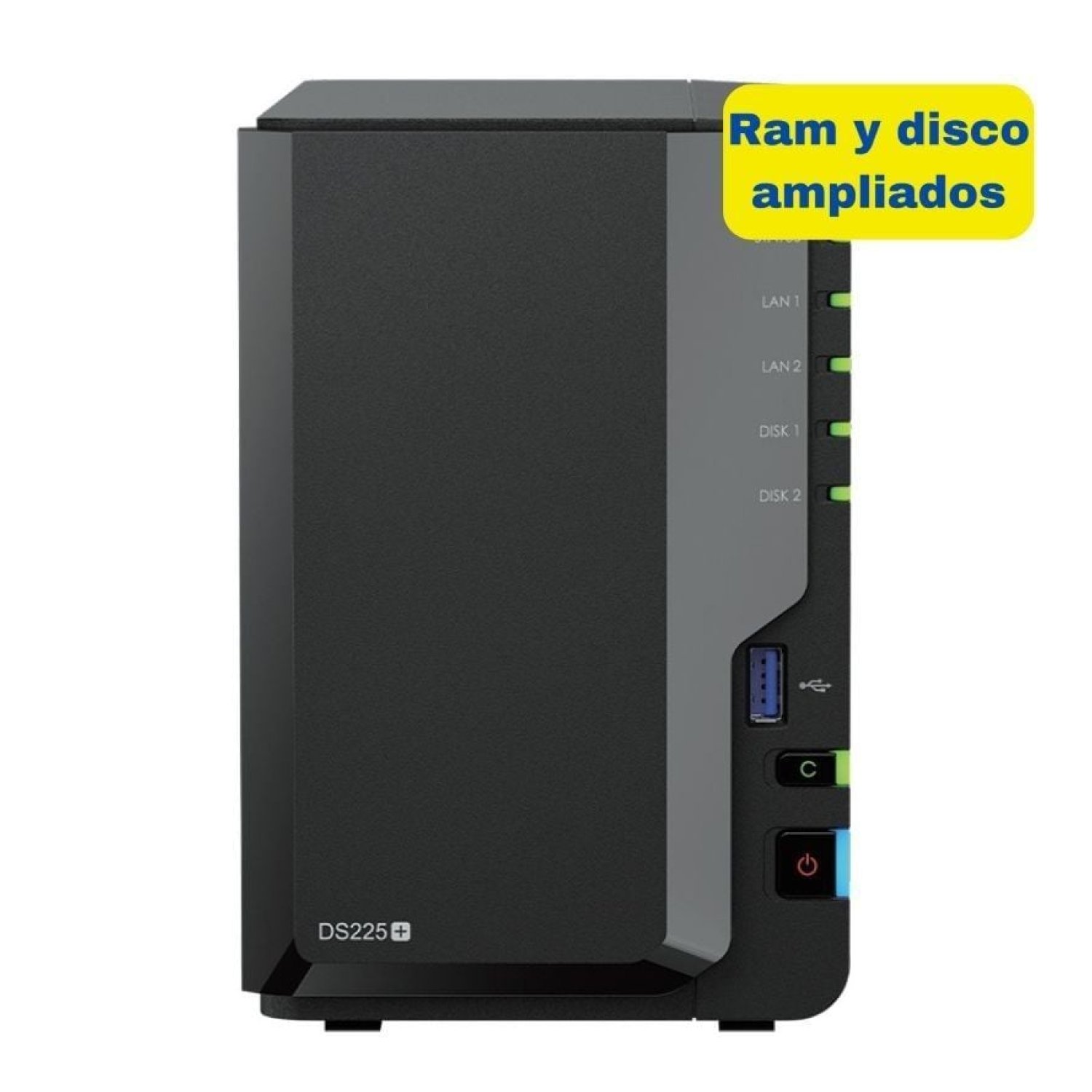 Synology DiskStation DS225+ · 2 Bahías · 6GB DDR4 · 8TB · Torre