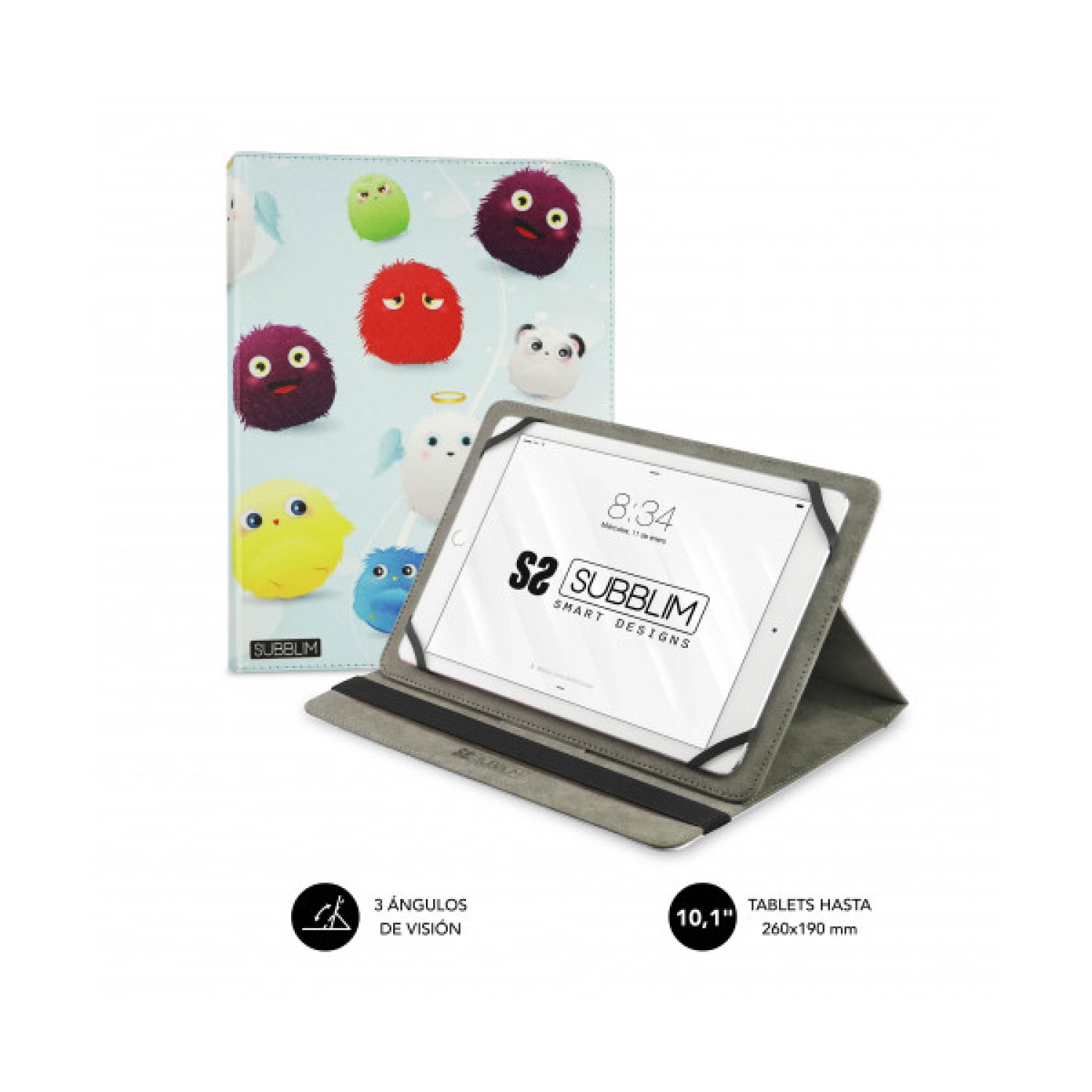 Subblim Trendy Furry · Funda Tablet · 9,6"-11" · Negra