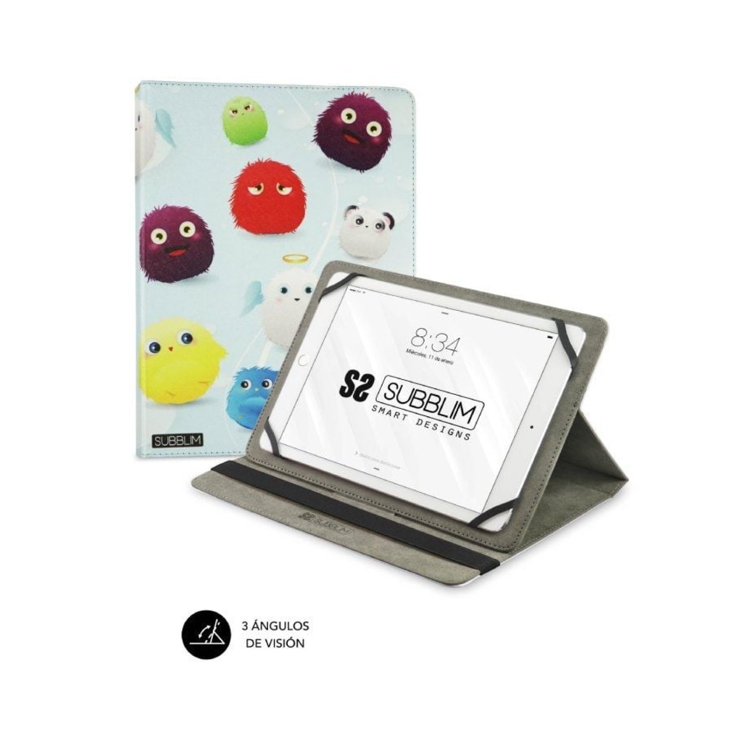 Subblim Trendy Furry · Funda Tablet · 9,6"-11" · Negra