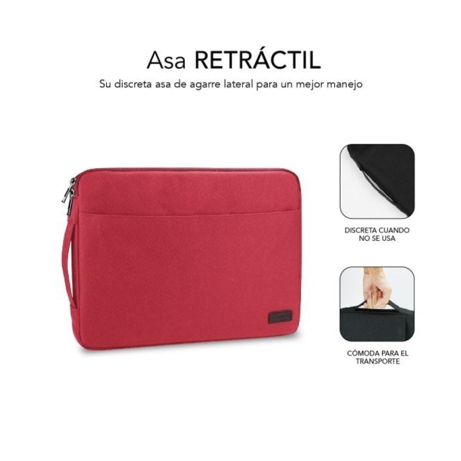 Subblim Urban Laptop Sleeve · Funda Portátil hasta 15,6" · Roja