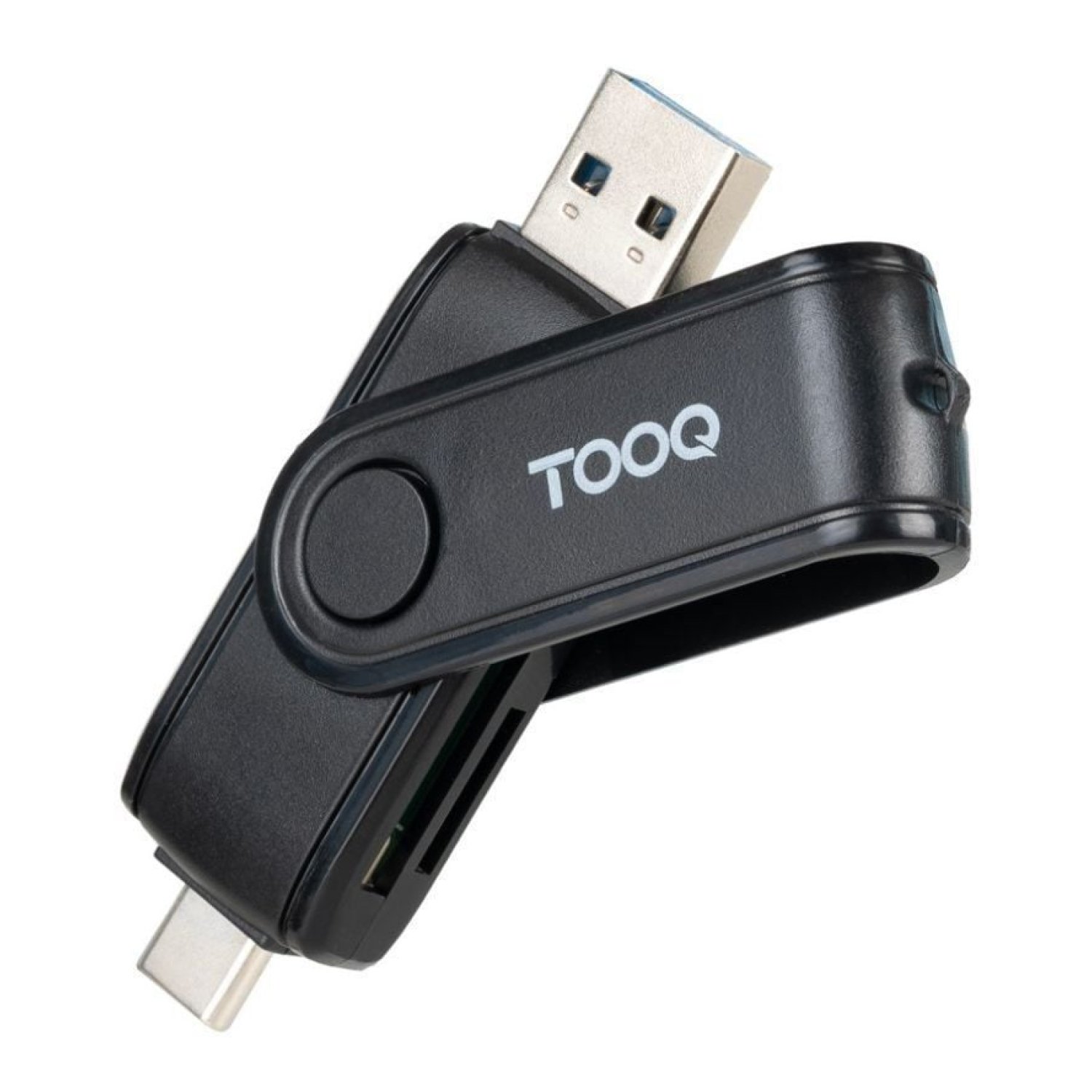TooQ TQR-3003B · Lector Tarjetas Externo · USB 2.0 y USB Tipo-C