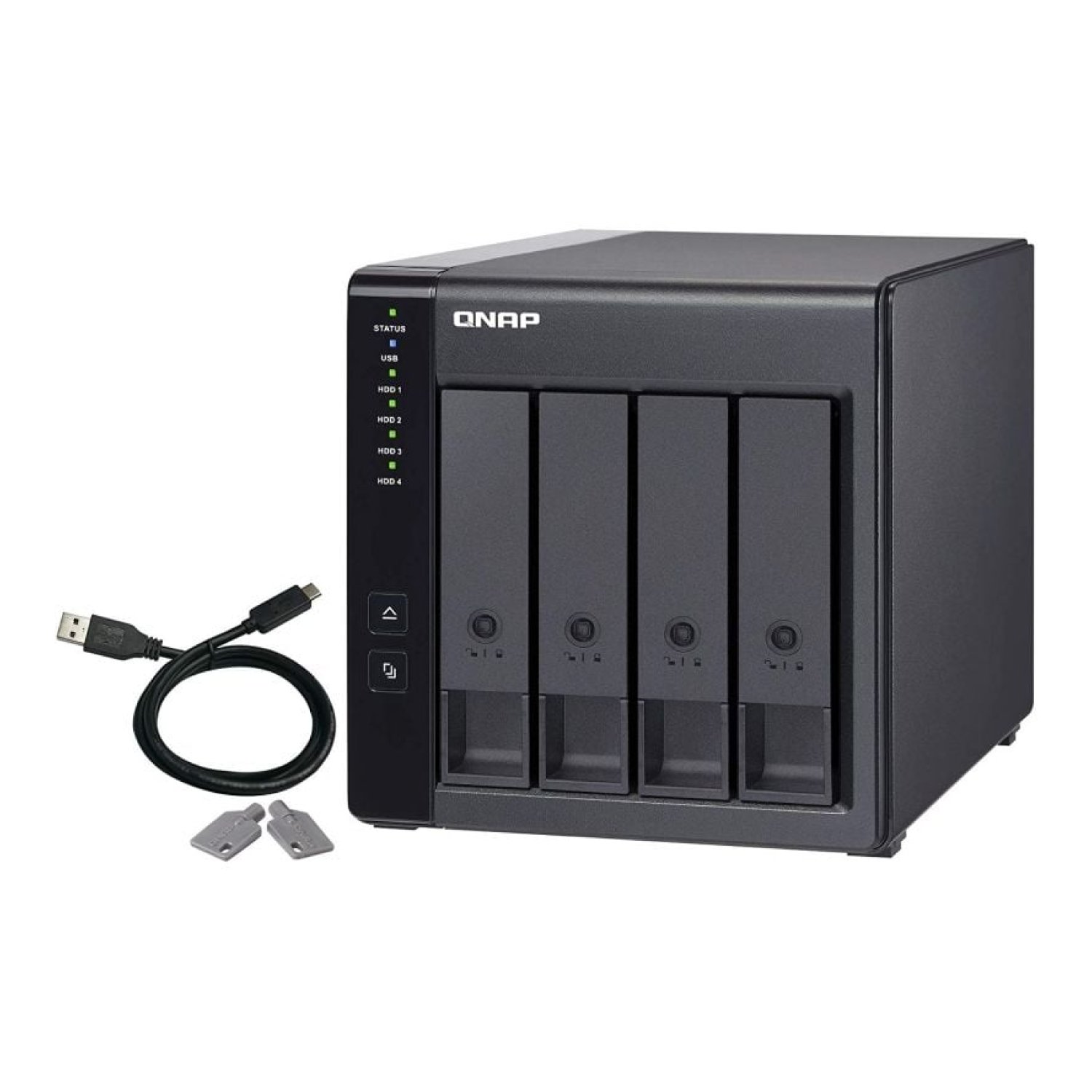 QNAP TR-004 · Gabinete RAID · 4 Bahías 3,5"/2,5" · Torre