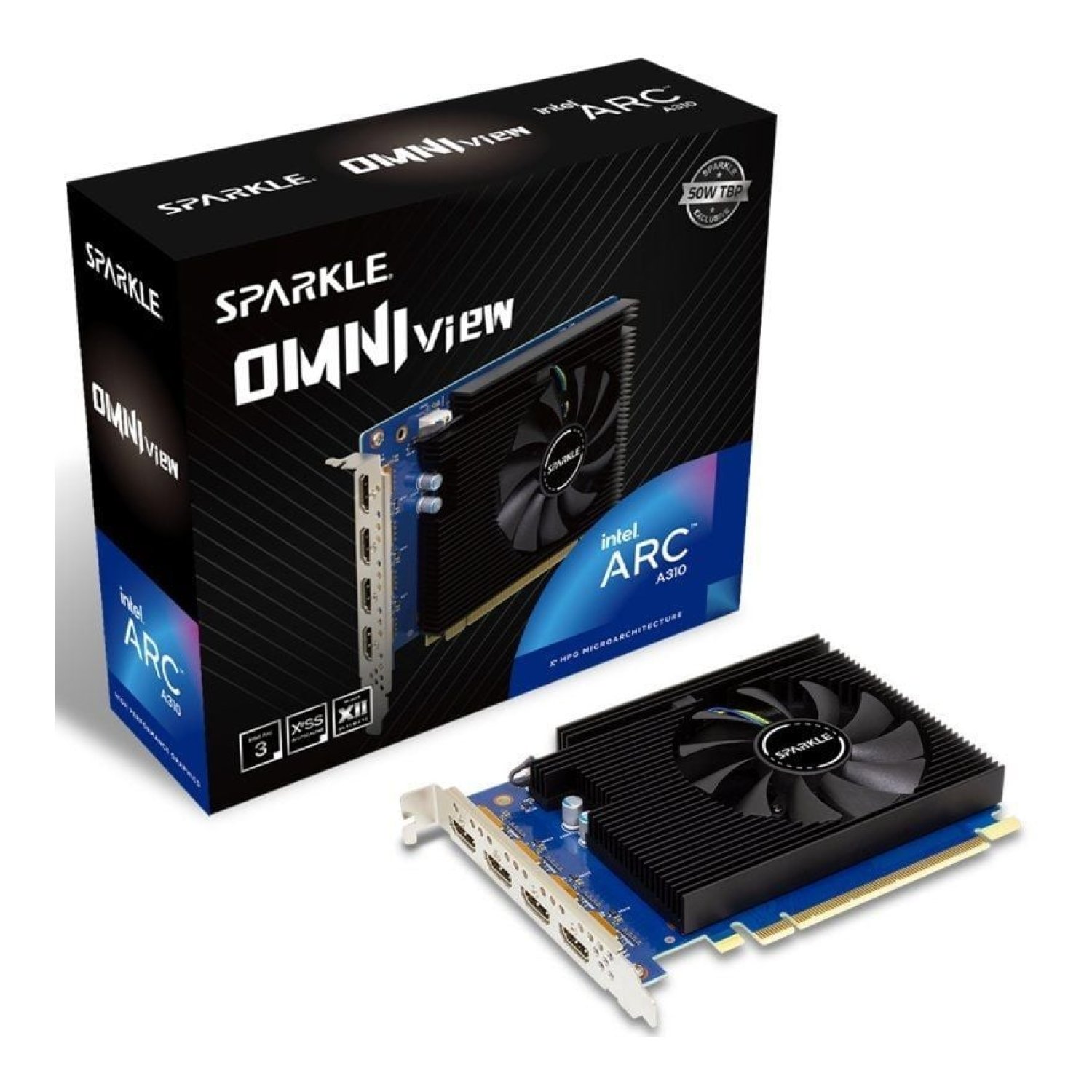 Sparkle Intel Arc A310 · Tarjeta Gráfica · 4GB GDDR6