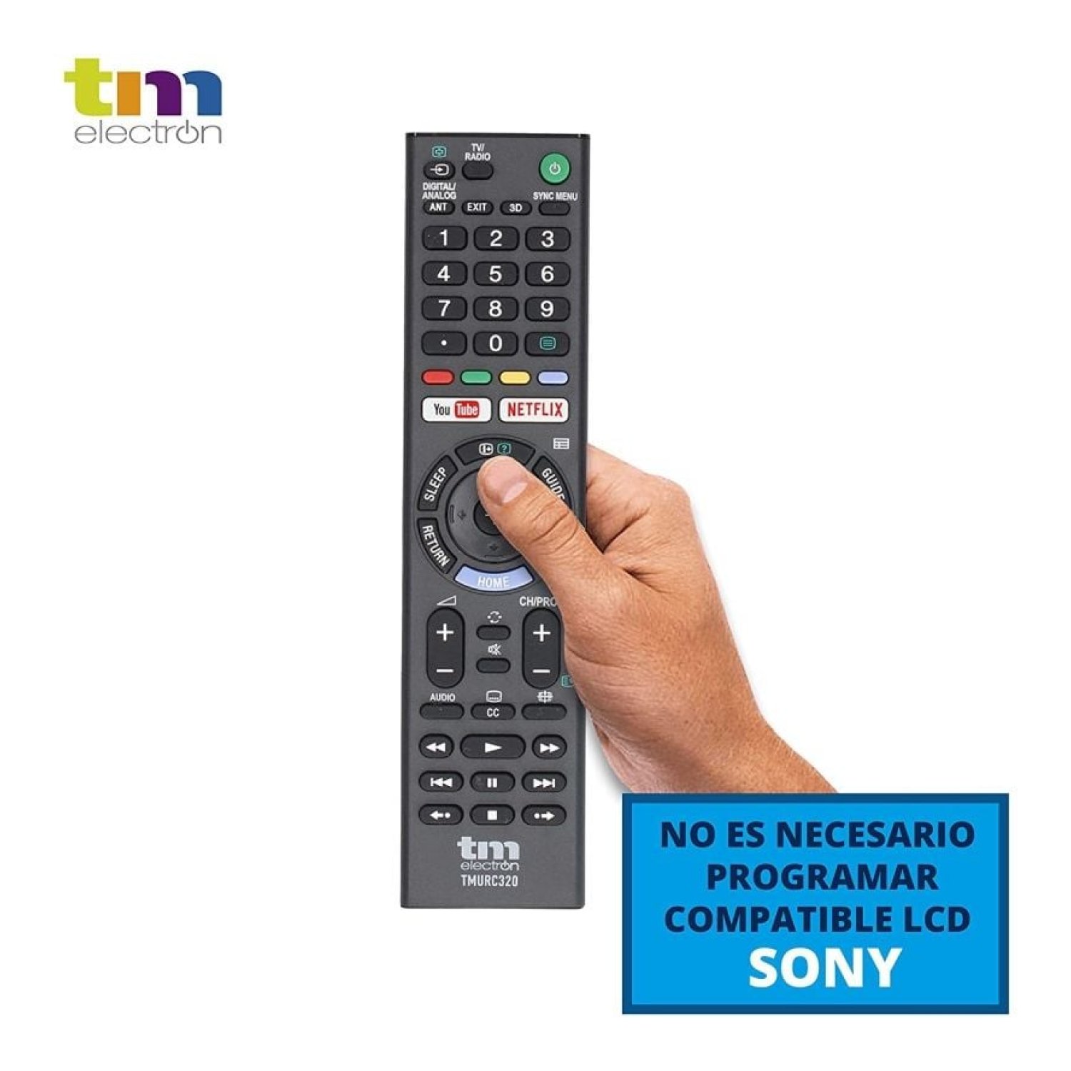 TM Electron · Mando Universal · Compatible Sony · Infrarrojo