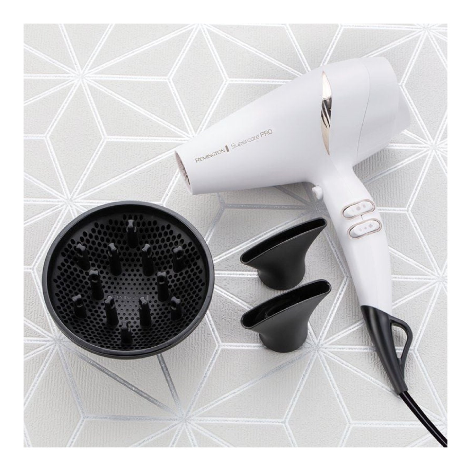 Remington SuperCare Pro 2200 · Secador AC Iónico · 2200W · Blanco