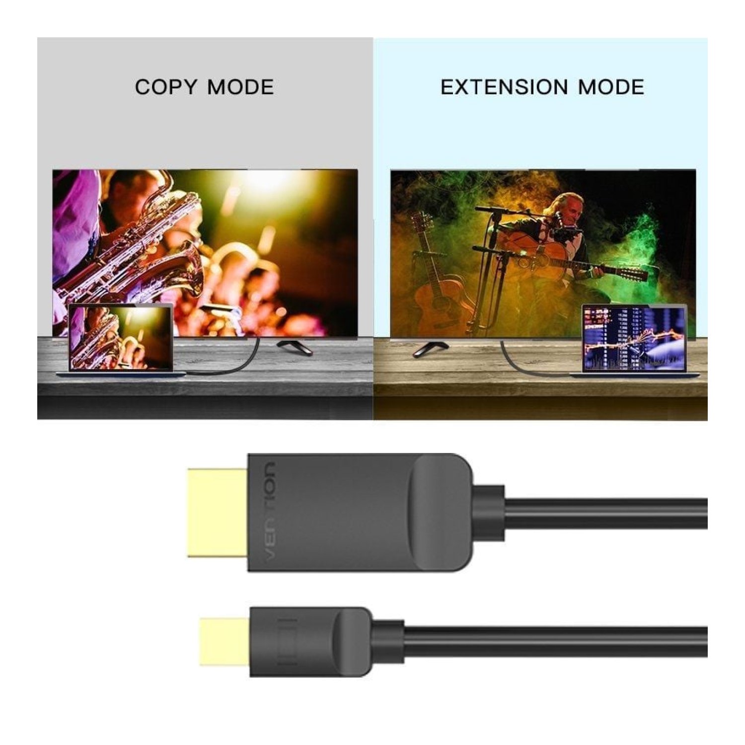 Vention · Cable Mini DisplayPort a HDMI · 2m · Negro