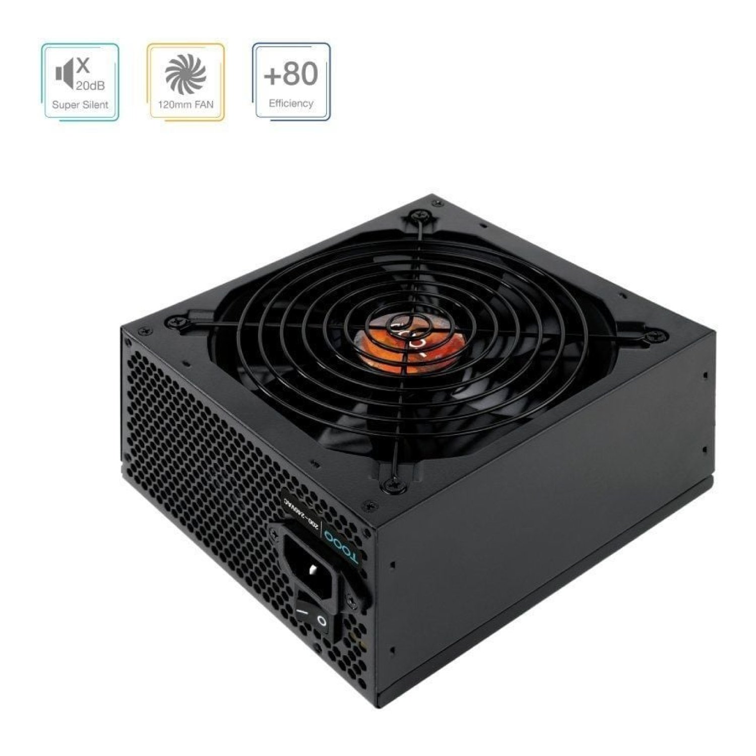 TooQ Fuente Alimentación · 650W · 80 Plus Bronze · Ventilador 12cm