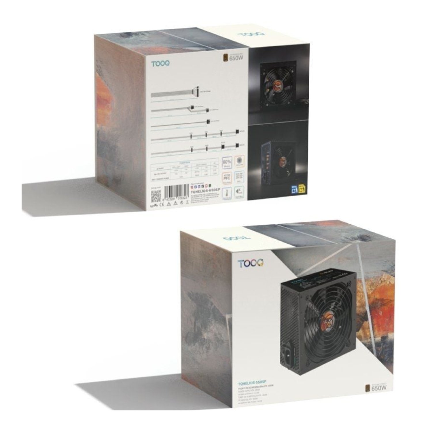 TooQ Fuente Alimentación · 650W · 80 Plus Bronze · Ventilador 12cm