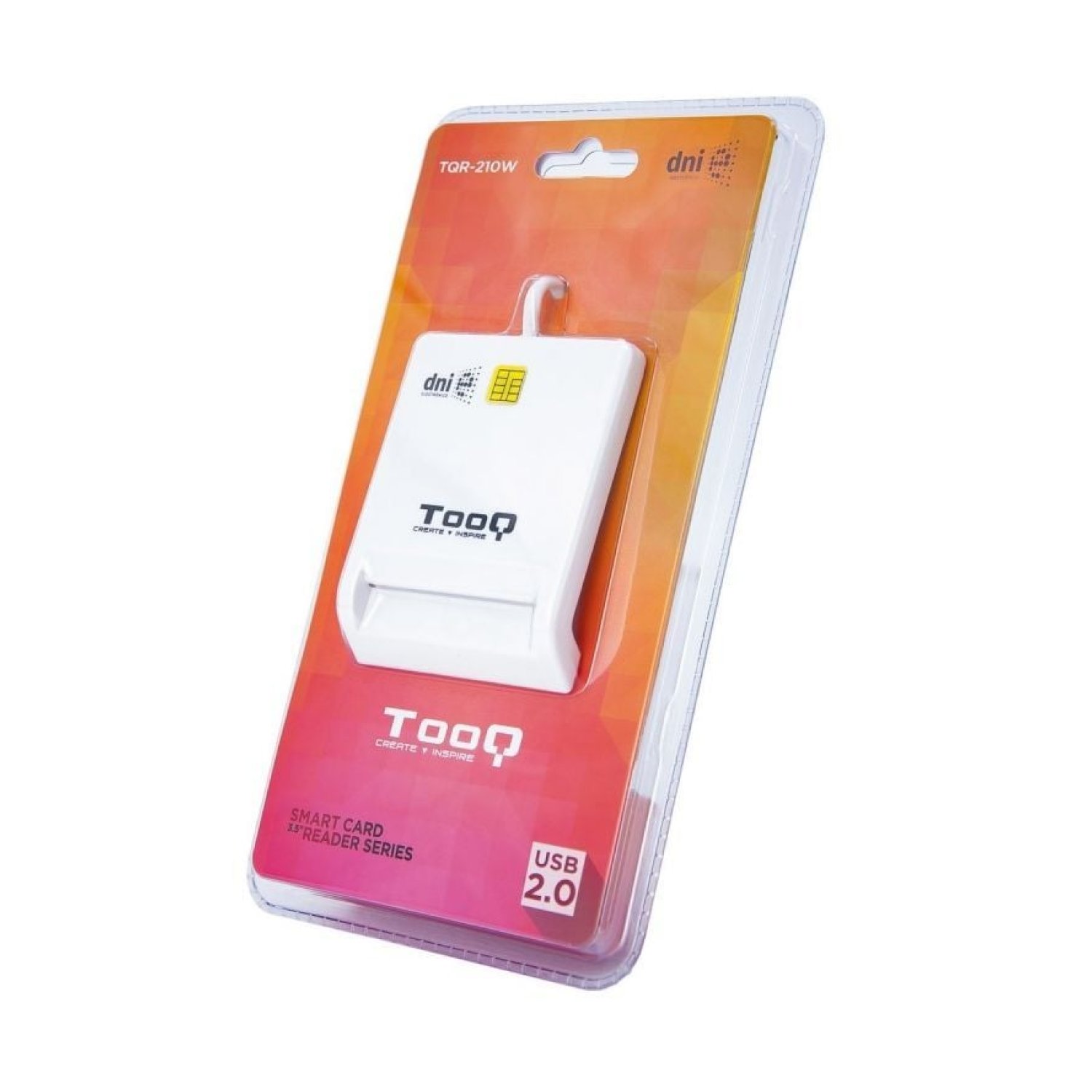 TooQ TQR-210W · Lector de DNI · USB 2.0 · Blanco