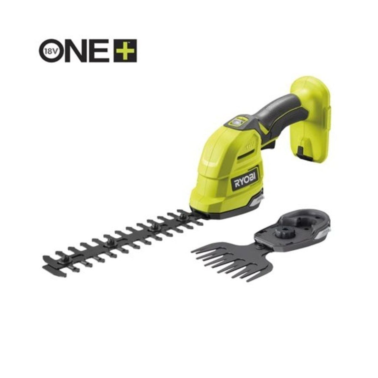 Ryobi ONE+ 18V · Tijera Arreglasetos + Espada Cortasetos · Sin Batería ni Cargador