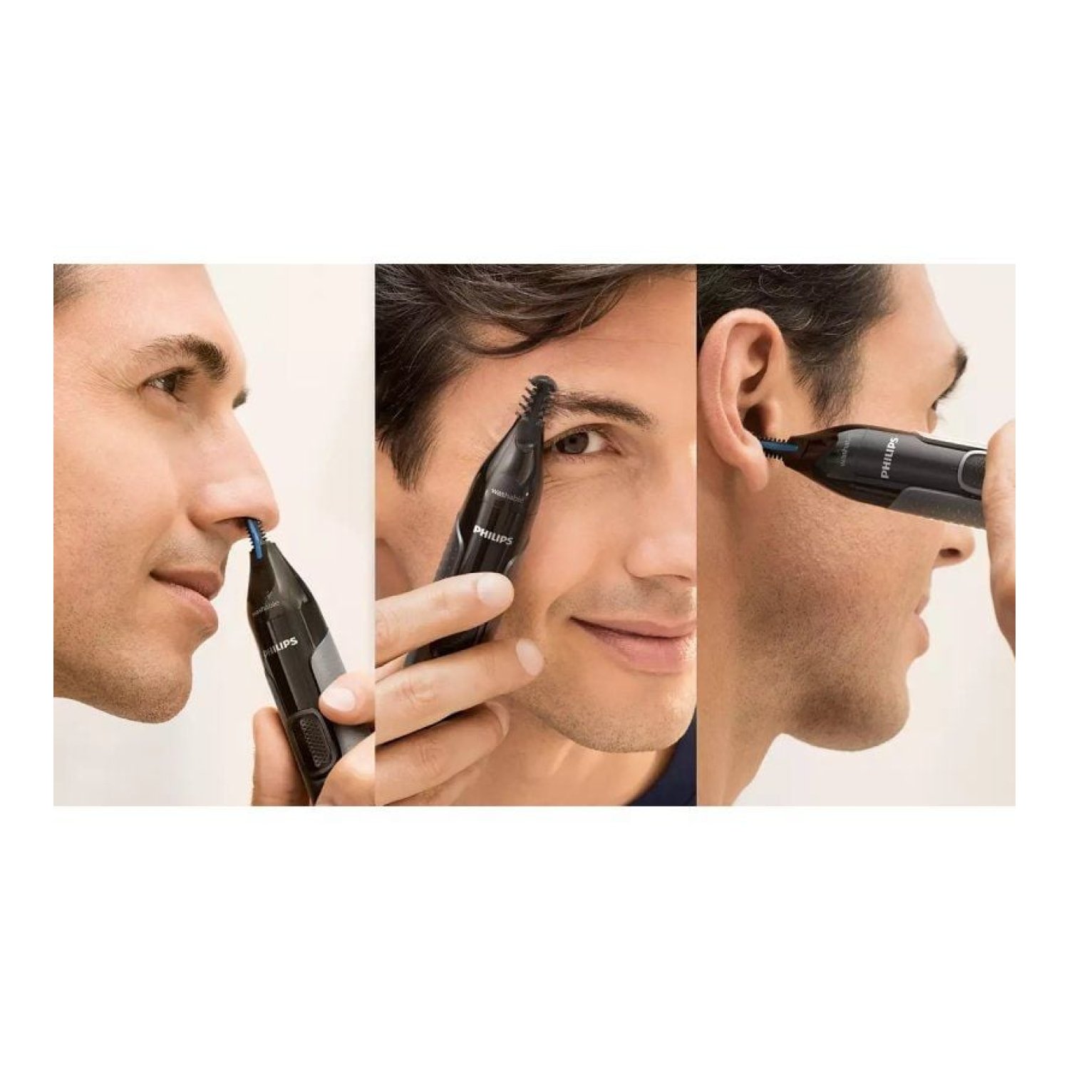 Philips Nose Trimmer Serie 3000 · Perfilador Nasal · 3 Accesorios · A Pilas