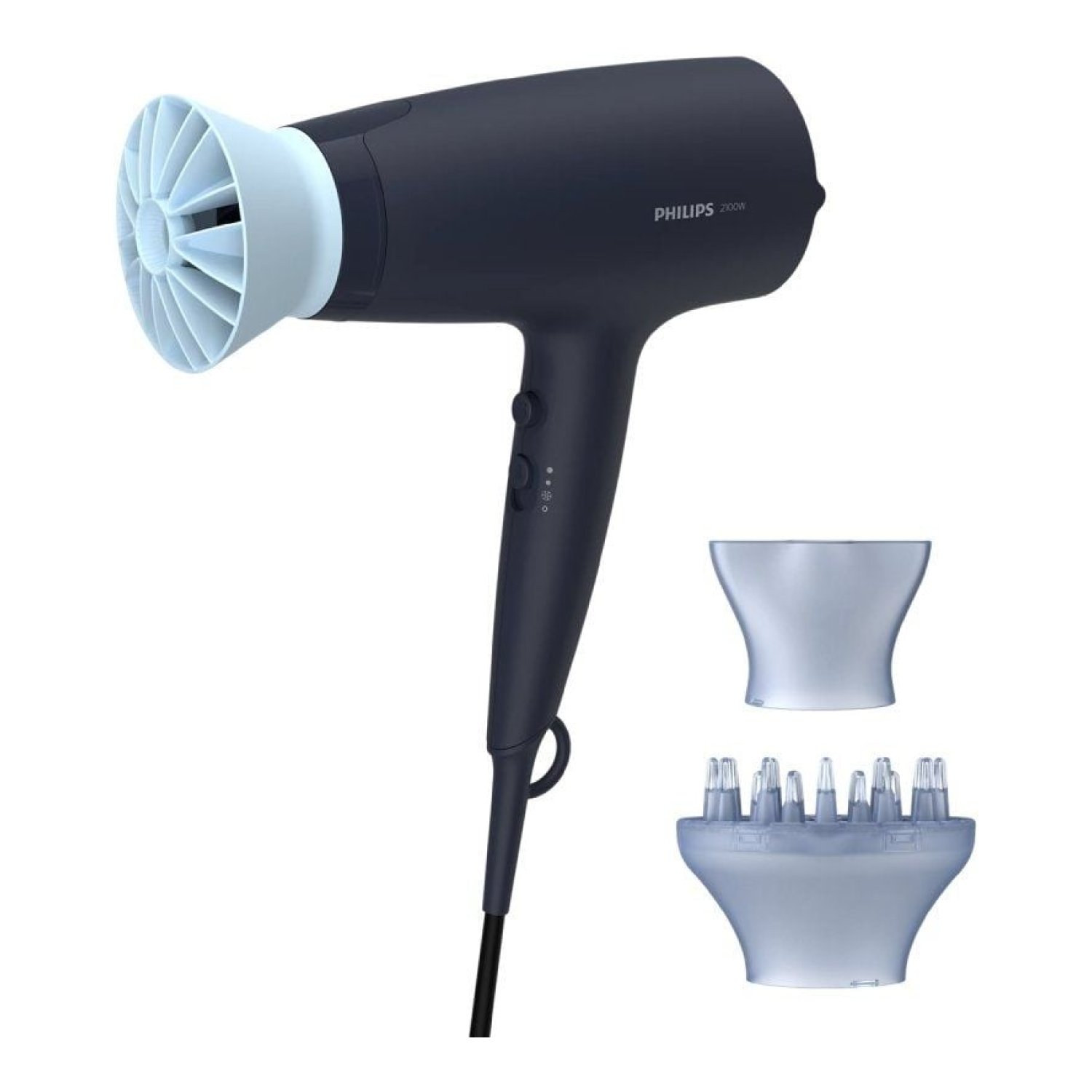 Philips 3000 Series · Secador 2100W · Tecnología Iónica · Azul · 3 Accesorios
