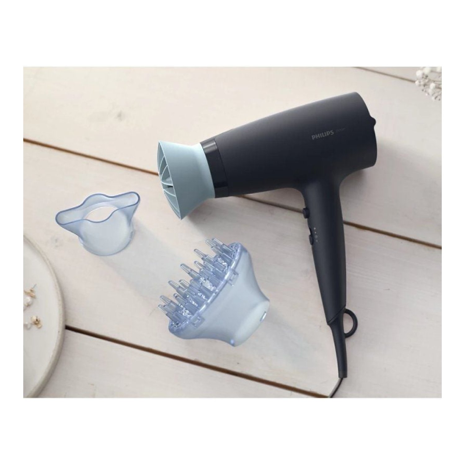 Philips 3000 Series · Secador 2100W · Tecnología Iónica · Azul · 3 Accesorios