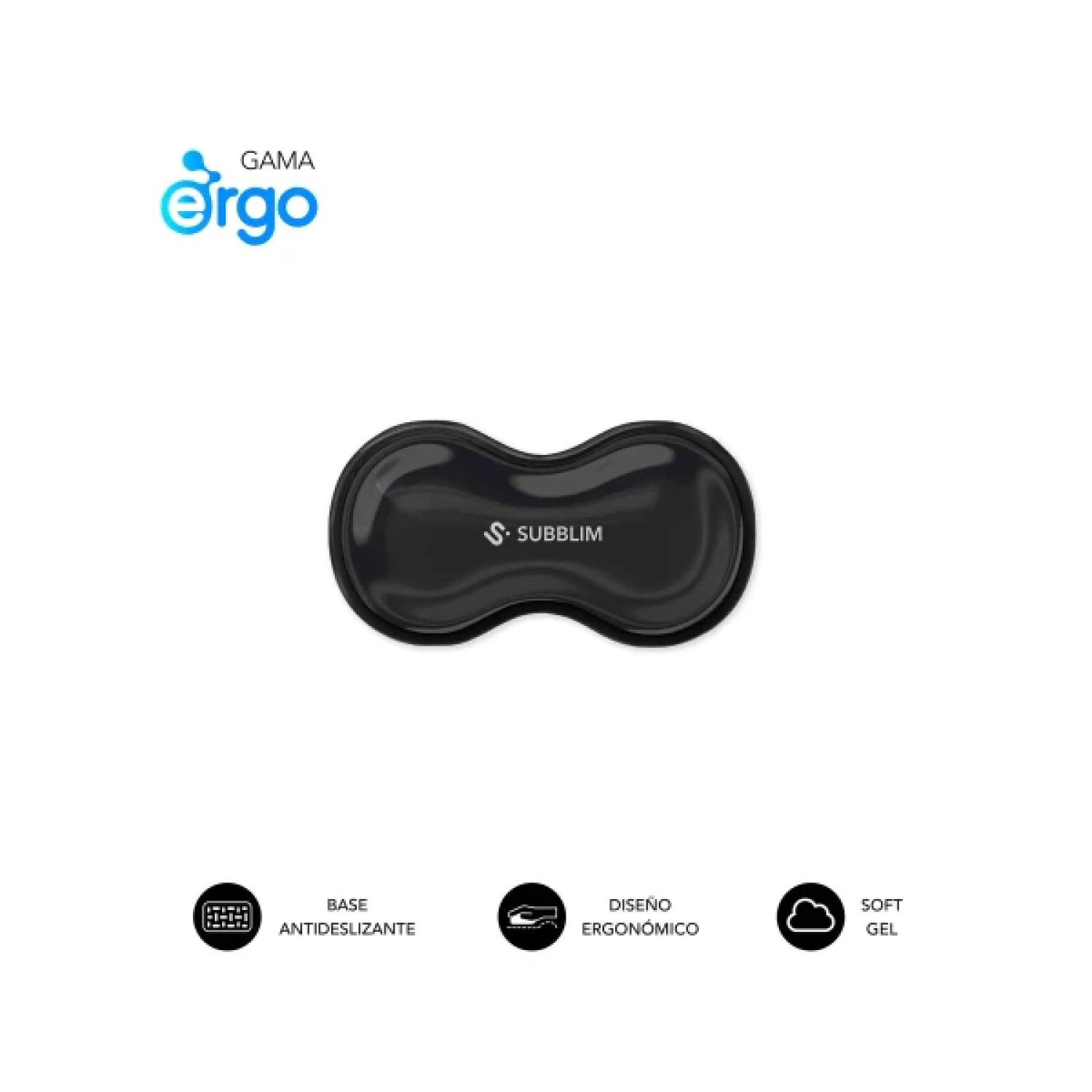 Subblim Ergo Cristal Flex · Reposamuñecas · Gel Flexible