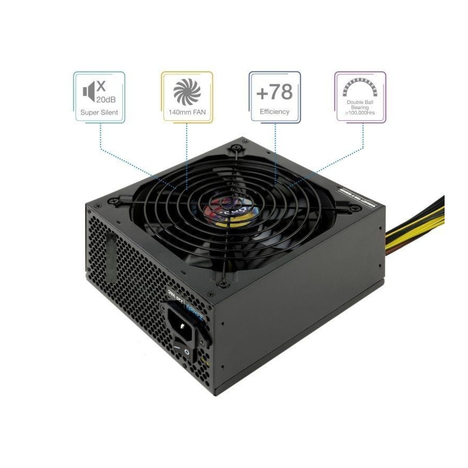 TooQ Apollo 600SP · Fuente 600W · Ventilador 14cm