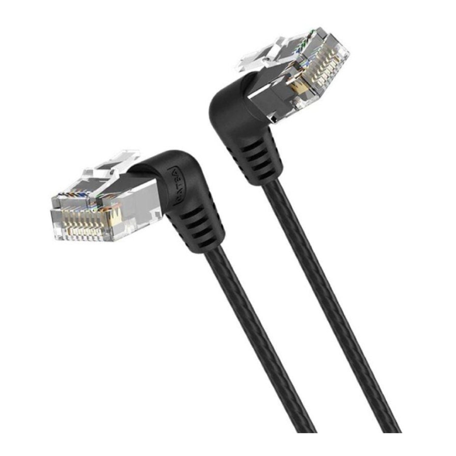 Vention Cable RJ45 UTP Cat.6A · 1m · Cabeza Rotatoria 360° · Negro