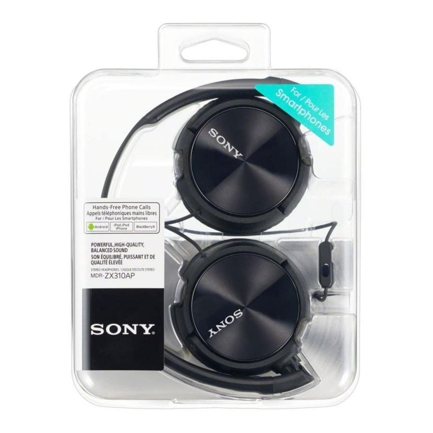 Sony MDR-ZX310 · Auriculares con Micrófono · Jack 3.5mm · Negros