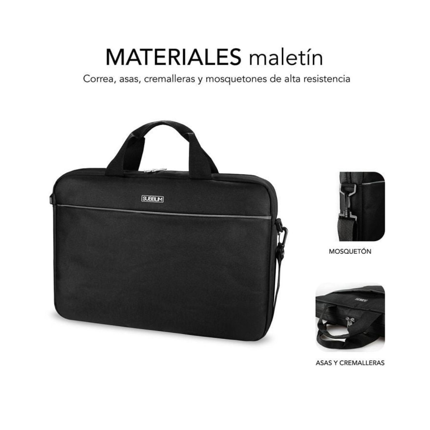 Subblim Select Pack · Maletín + Ratón · Portátiles hasta 15,6" · Correa Trolley