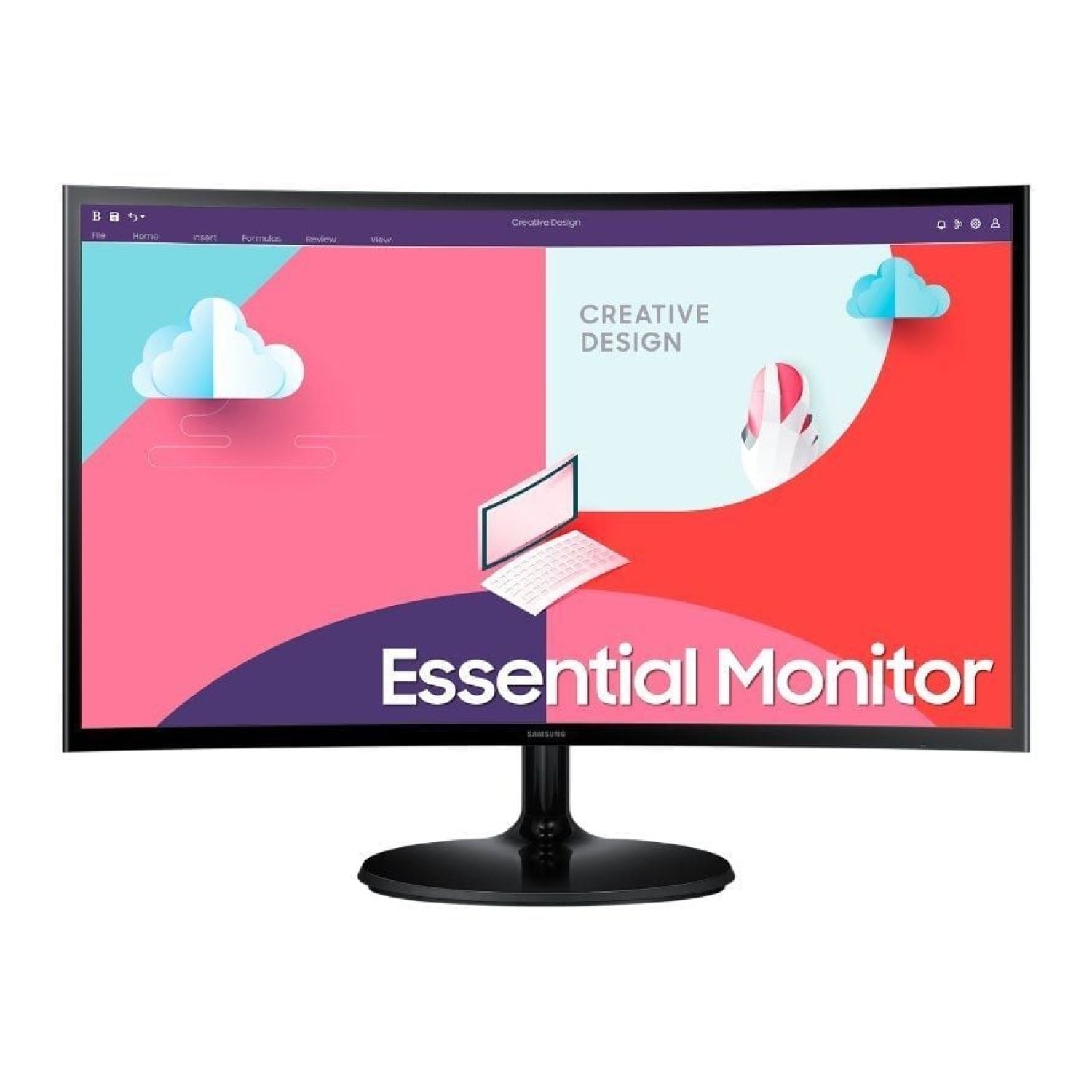 Samsung Essential Monitor S3 · 24" · Full HD · Curvo · Negro