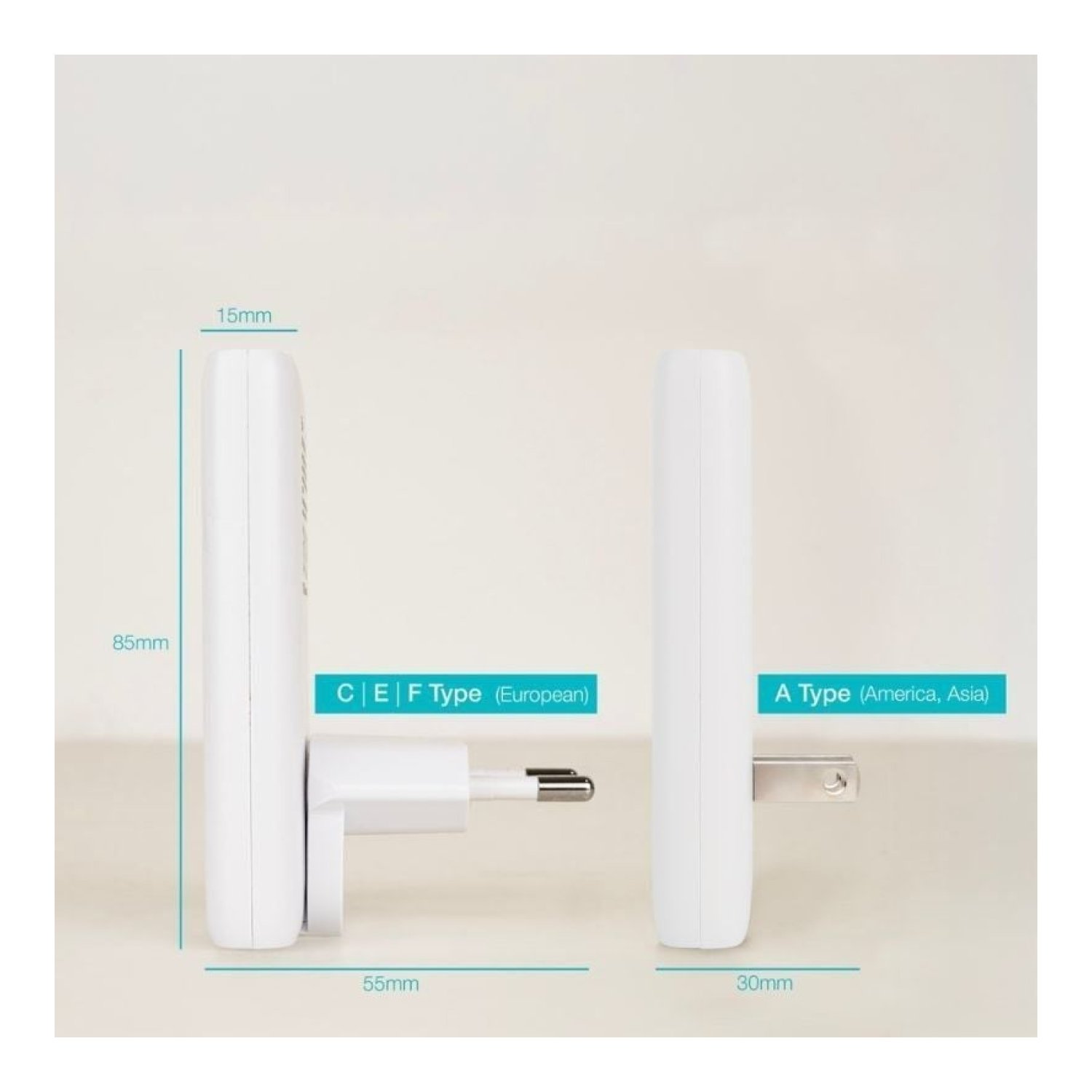 TooQ Cargador GaN Universal · 65W · USB-C + USB · Compacto para Viaje