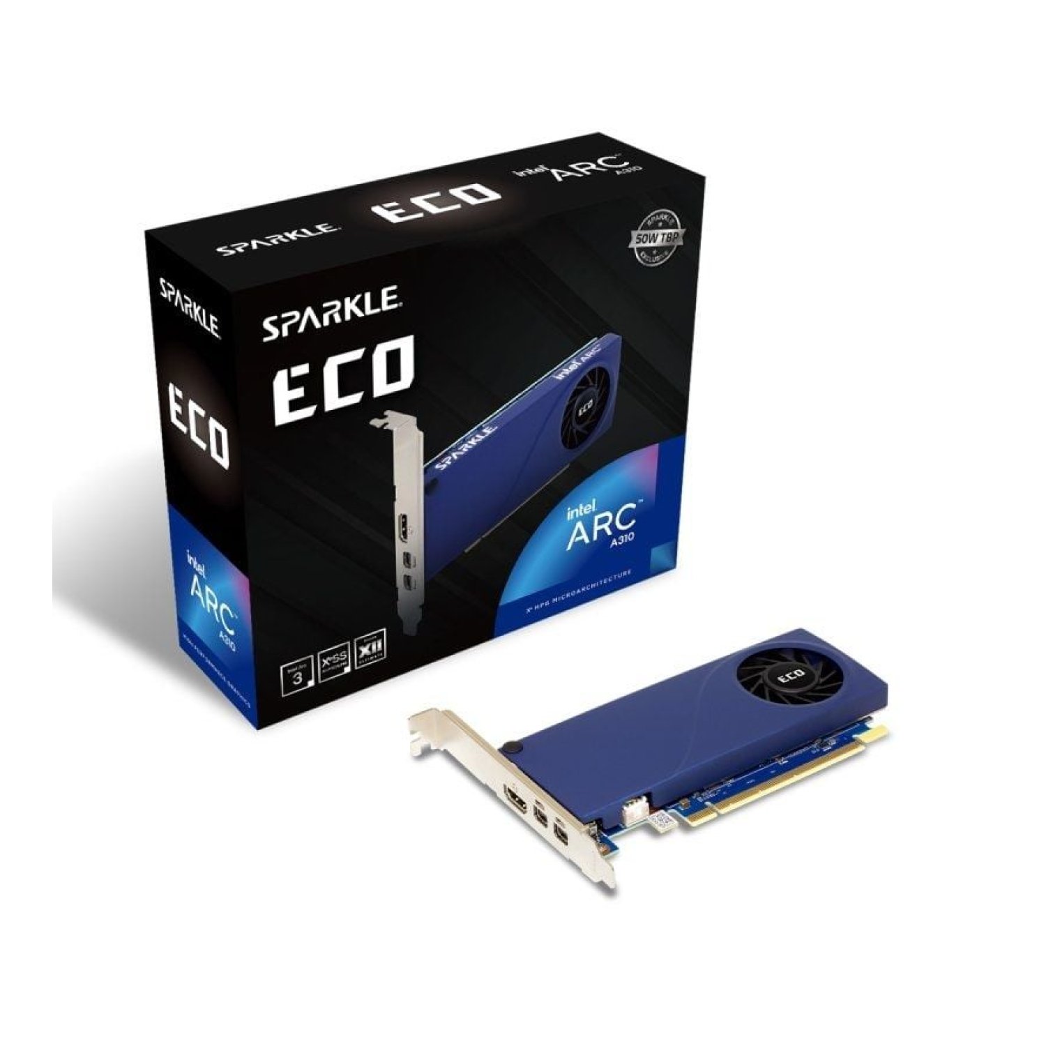 Sparkle Intel Arc A310 ECO · 4GB GDDR6 · Perfil Bajo