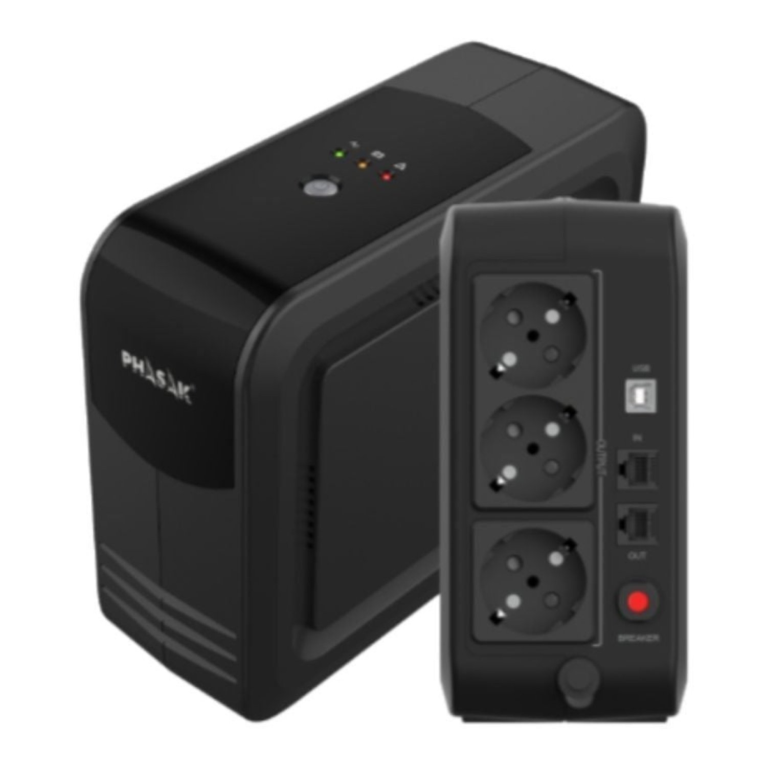 Phasak Smart Lite 950VA · SAI Línea Interactiva · 570W · 3 Salidas · Formato Torre