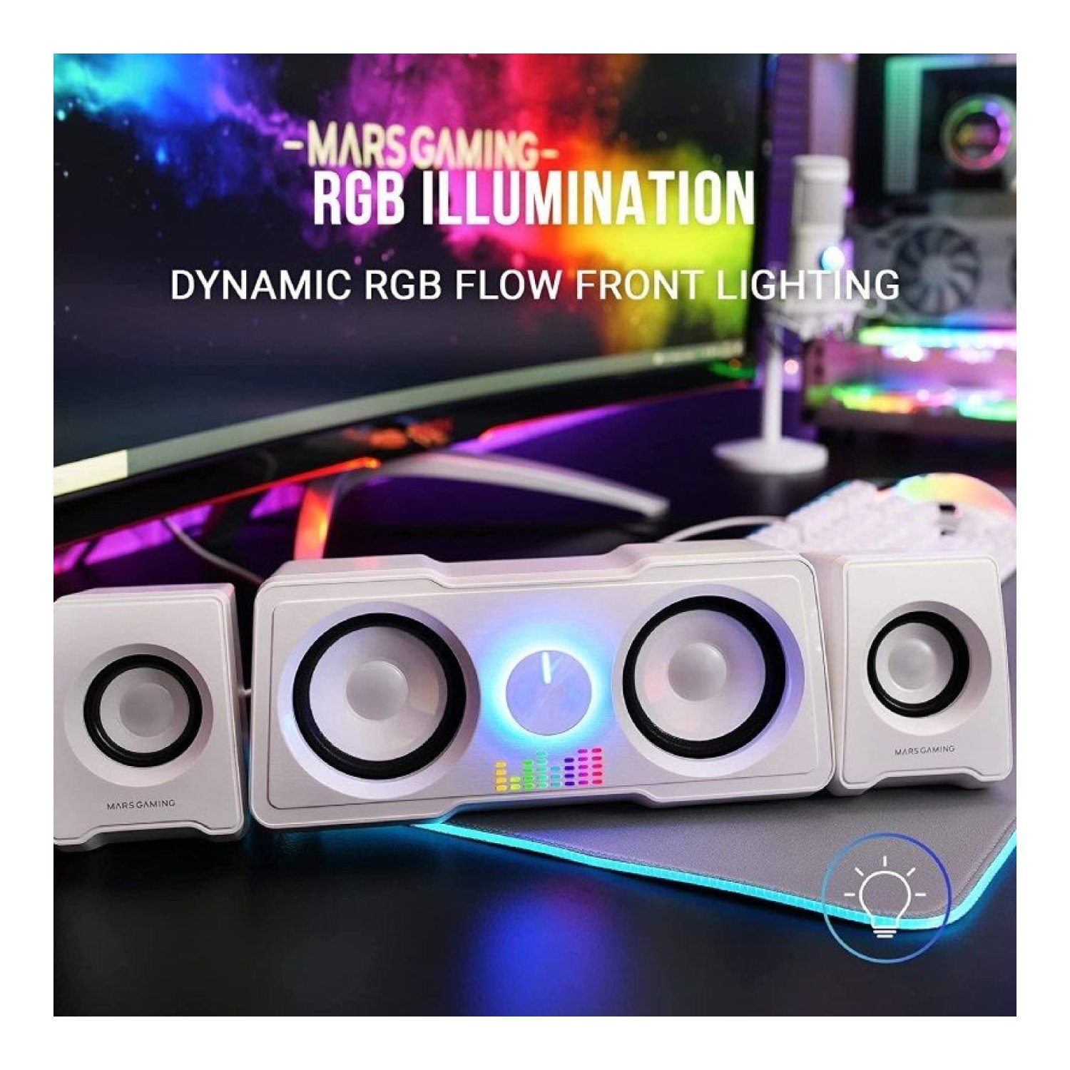 Mars Gaming MS22W · Altavoces 2.2 · 35W · Blancos