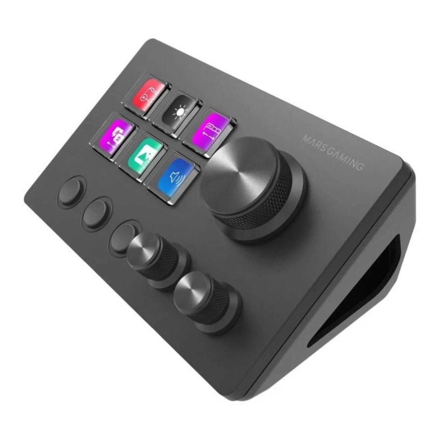 Mars Gaming MSD-TWO · Panel Control Gaming · 6 Teclas LCD · 3 Ruedas · 3 Botones