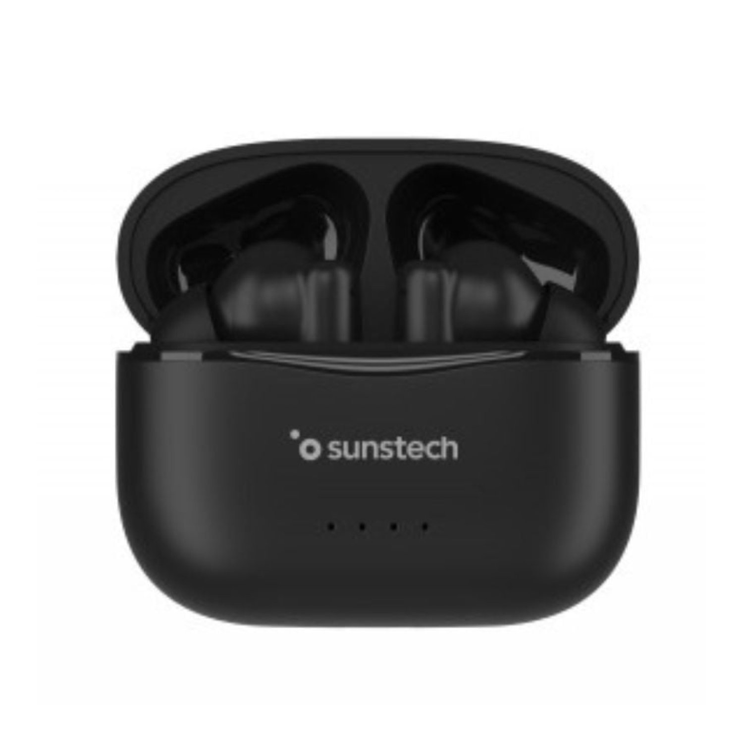 Sunstech Wavepods · Auriculares Bluetooth · Negros · Autonomía 4,5h · Con estuche de carga