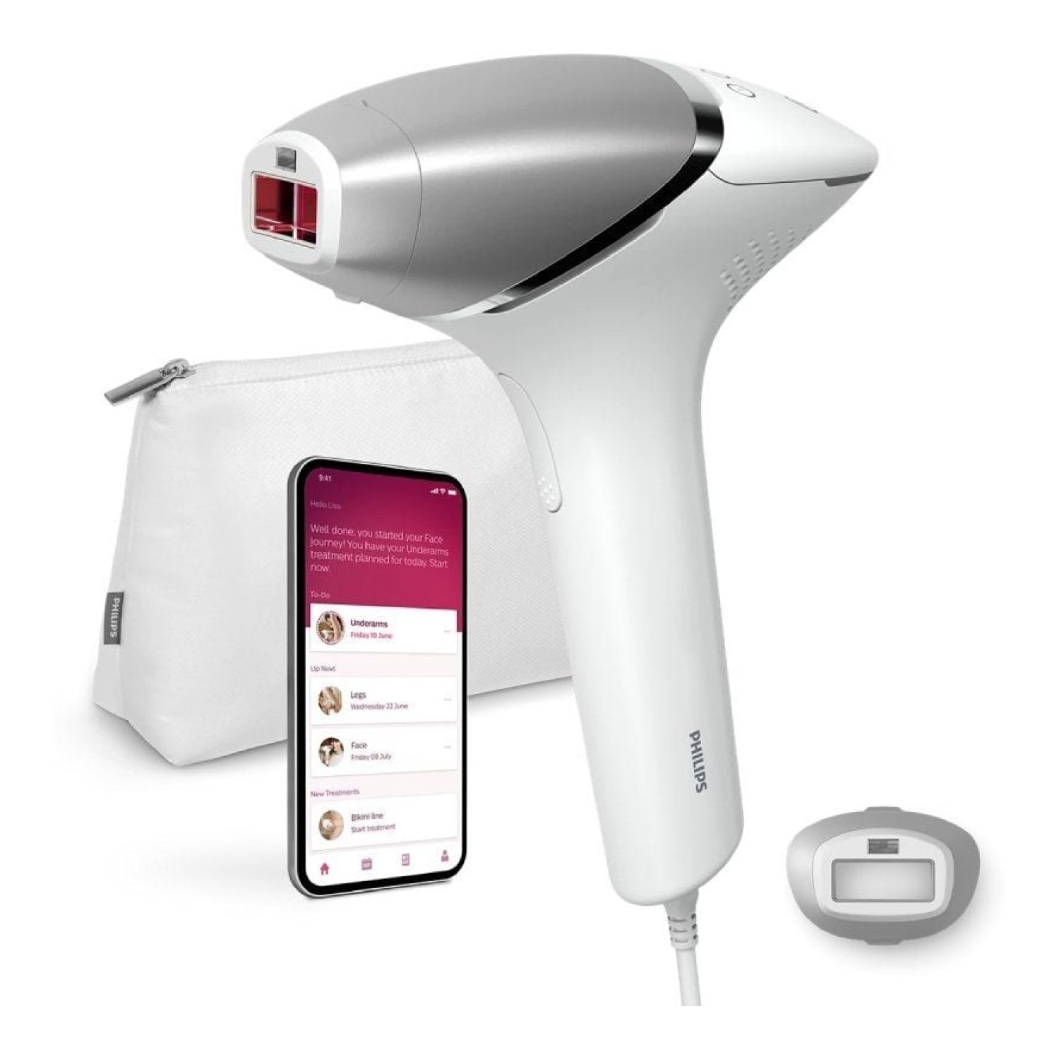 Depiladora IPL Philips Lumea IPL Serie 8000 Prestige/ con Cable/ Incluye 3 Accesorios