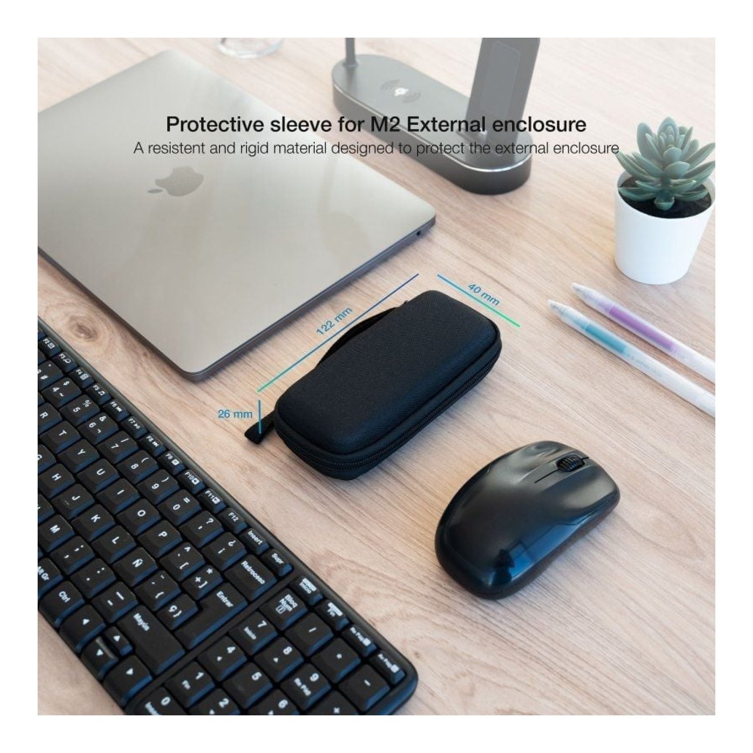 Funda TooQ para Disco Externo M.2 · Protección Rígida · Color Negro