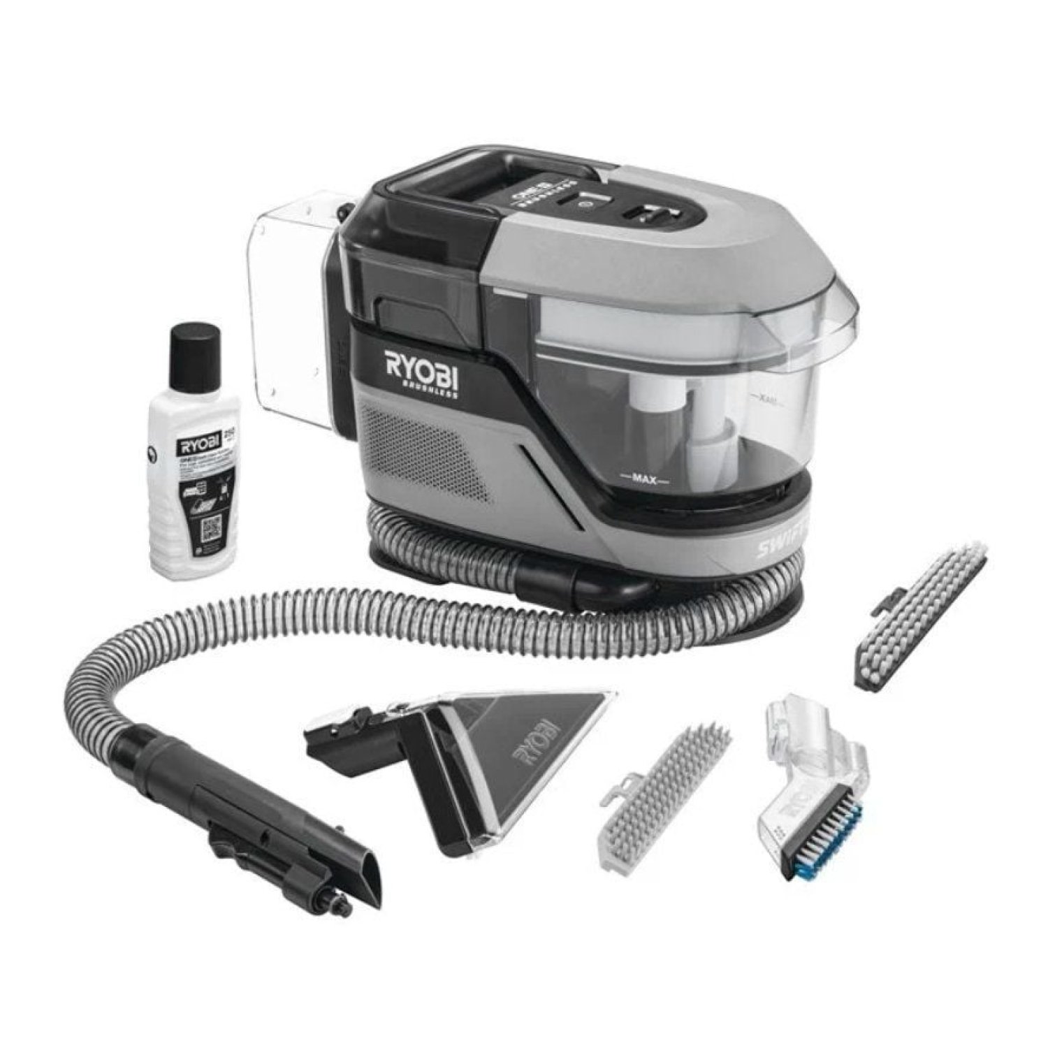 Ryobi Swift Clean · Aspirador Limpiatapicería · 18V ONE+ · Sin Batería