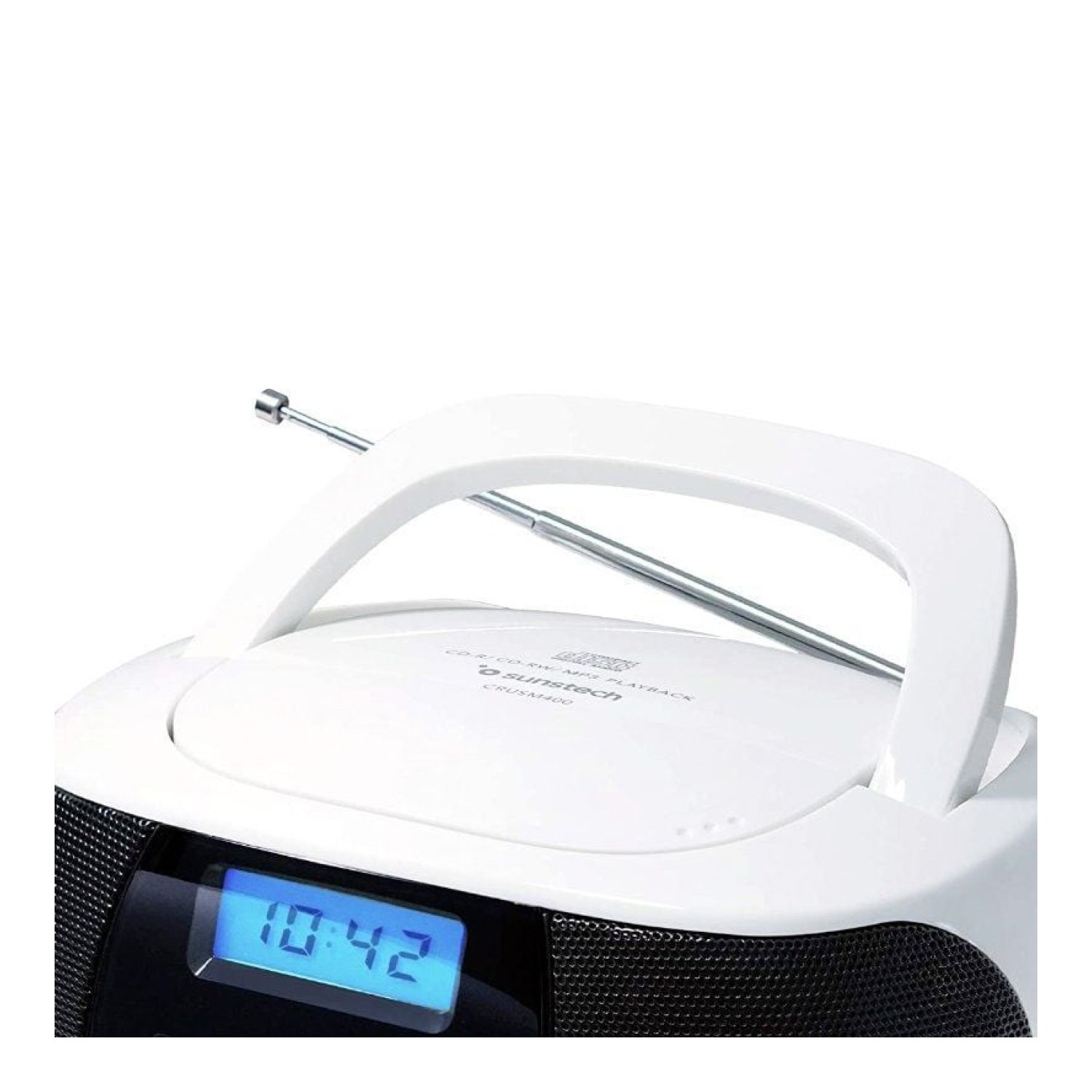 Sunstech Crusm400 · Radio CD Portátil · Blanca
