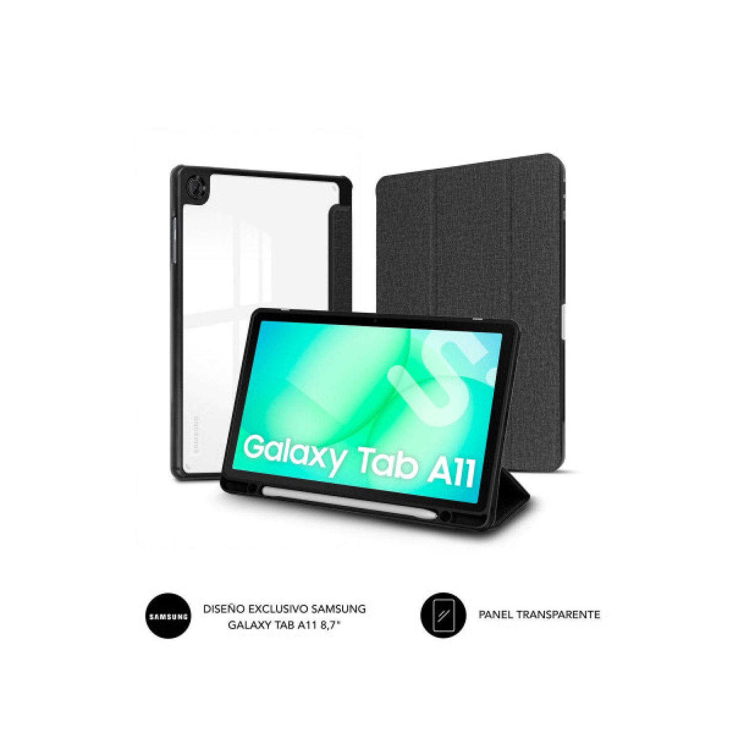 Subblim Clear Shock Case · Funda Samsung Galaxy A11 · Protección Anti-golpes · Negra