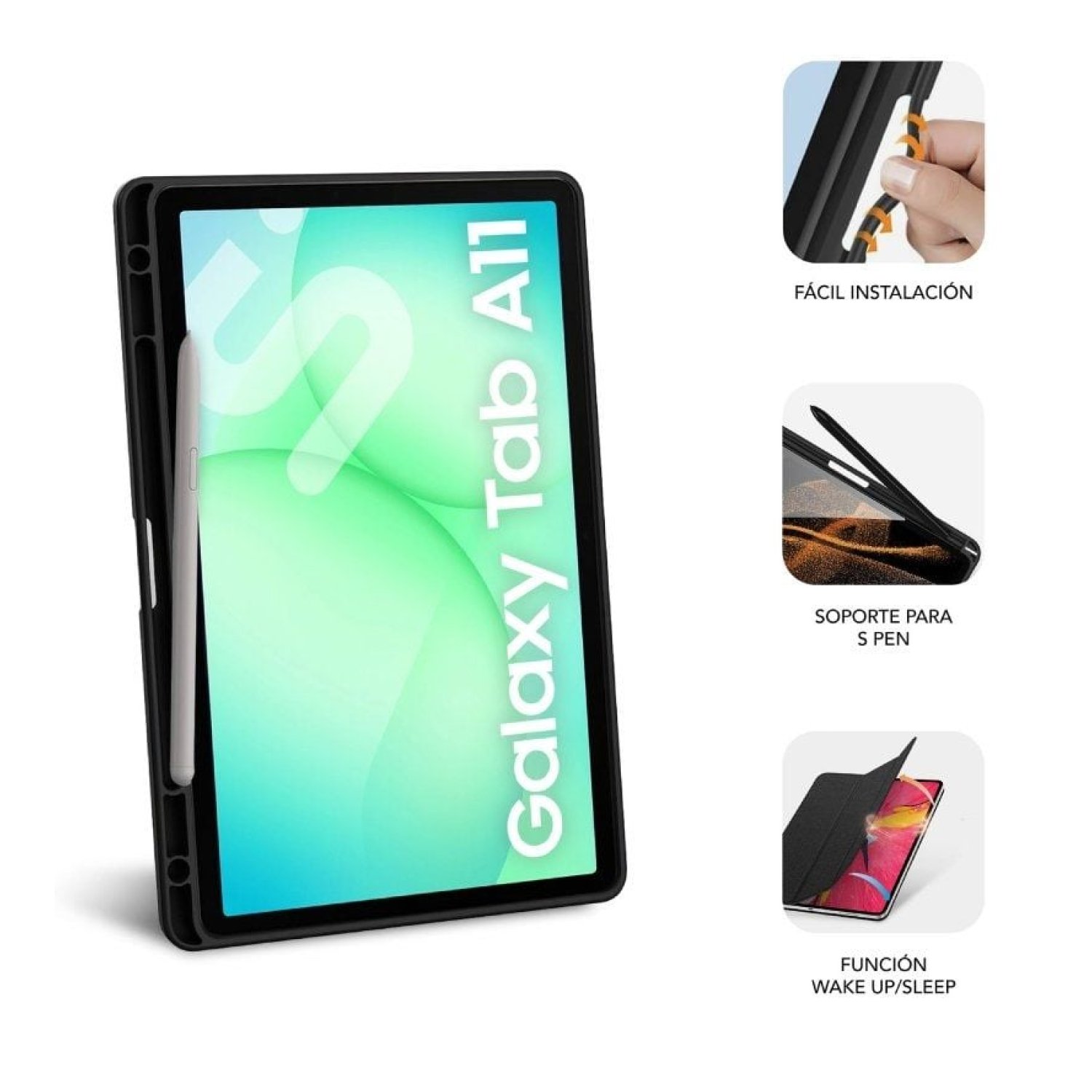 Subblim Clear Shock Case · Funda Samsung Galaxy A11 · Protección Anti-golpes · Negra