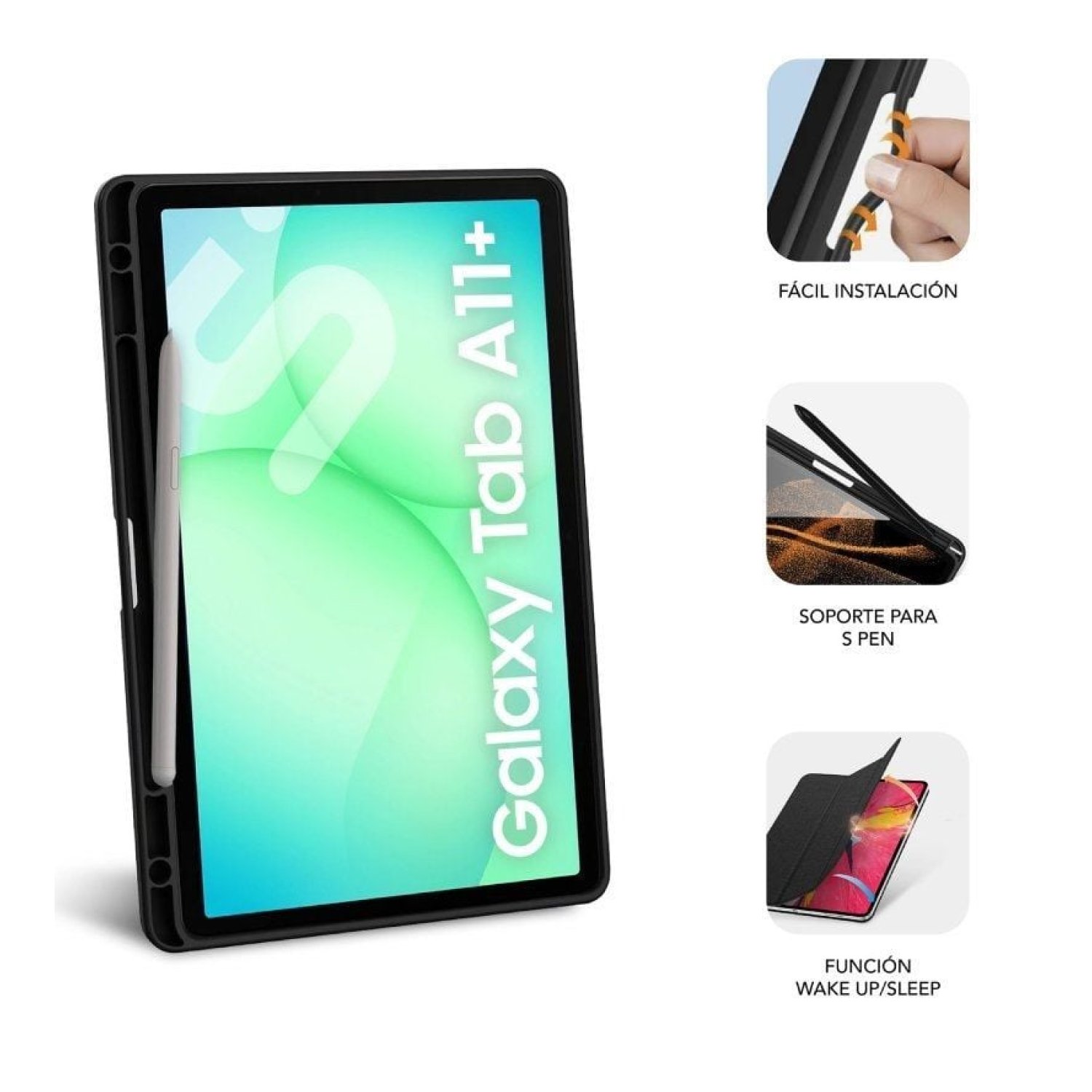 Subblim Clear Shock Case · Samsung Galaxy A11+ · Funda Protectora · Negra