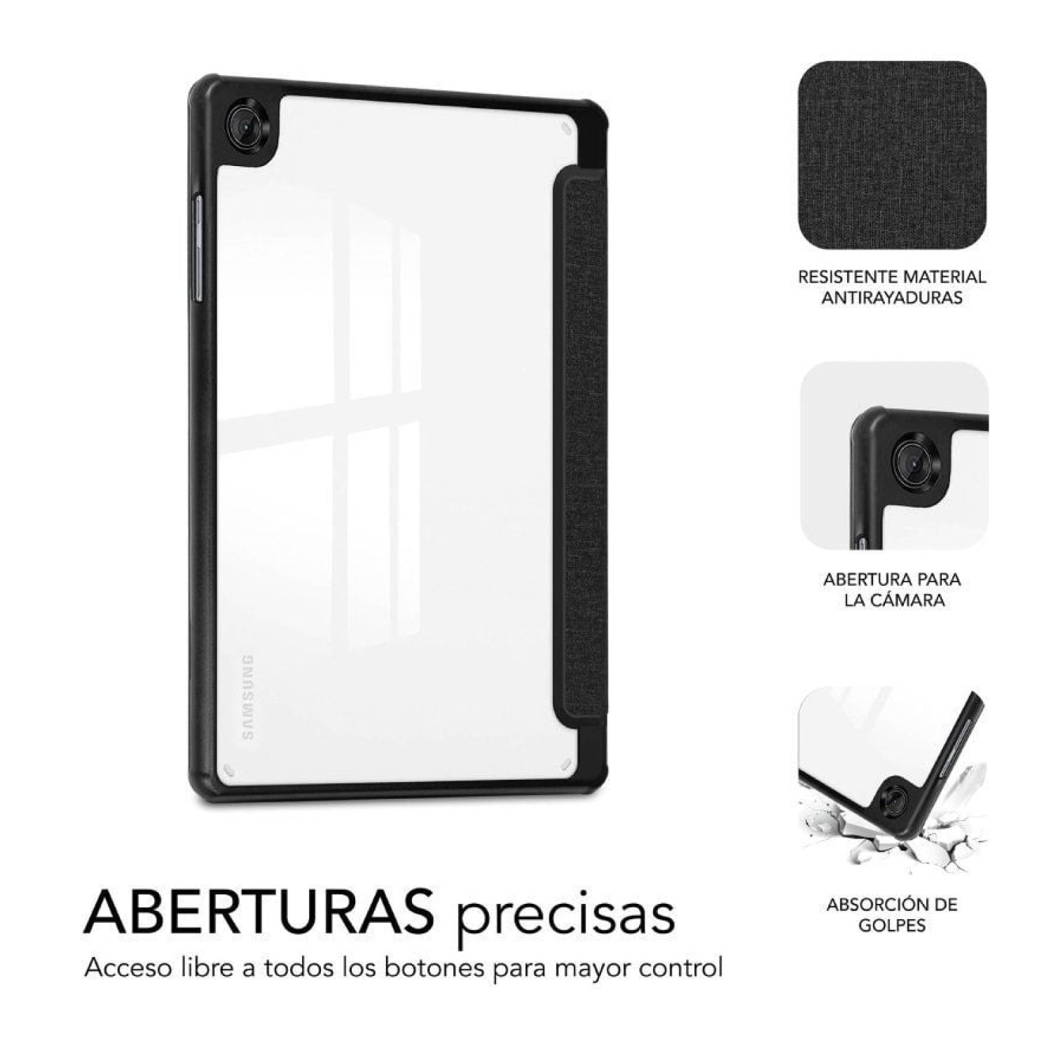 Subblim Clear Shock Case · Samsung Galaxy A11+ · Funda Protectora · Negra