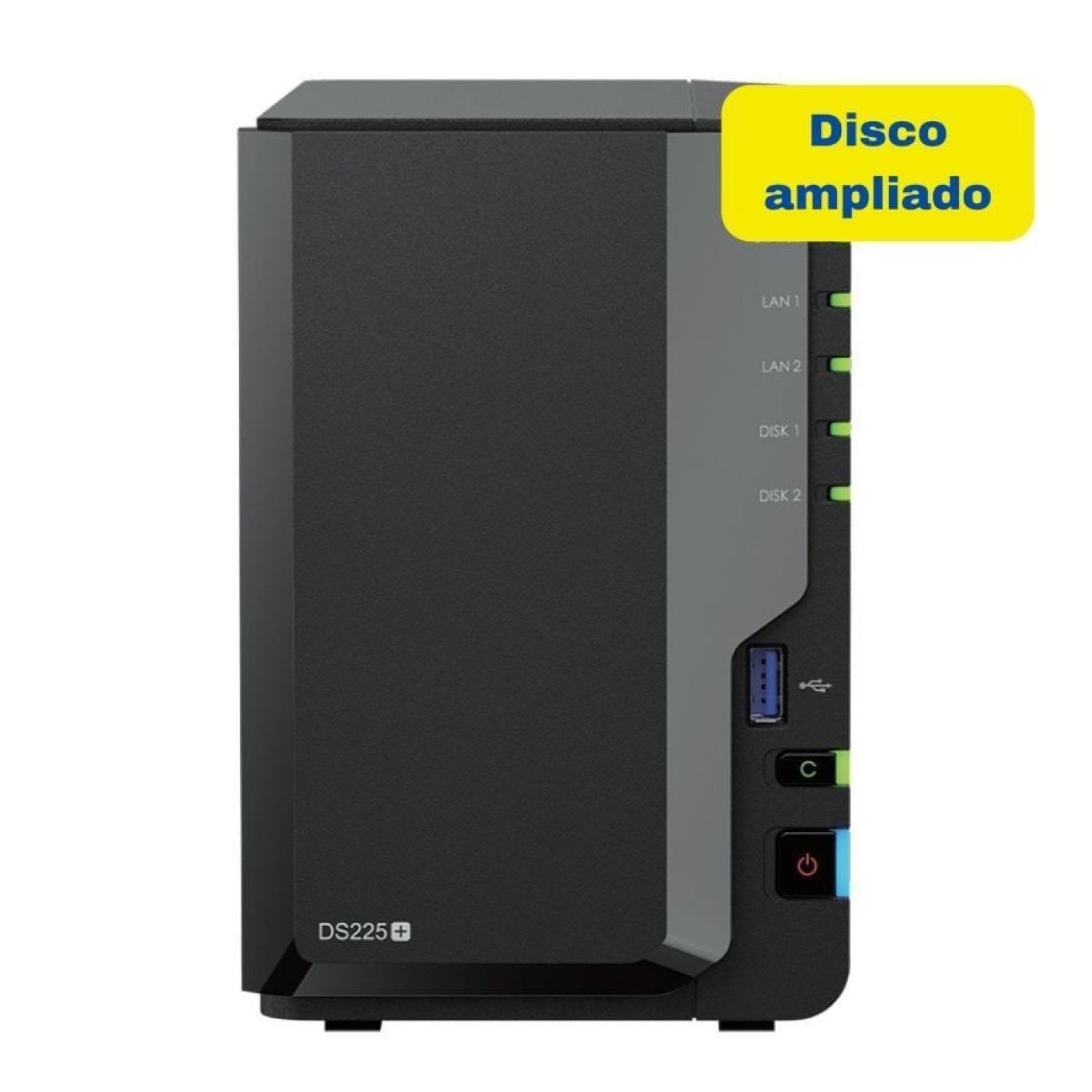 Synology DiskStation DS225+ · NAS 2 Bahías · 2GB DDR4 · 8TB · Torre