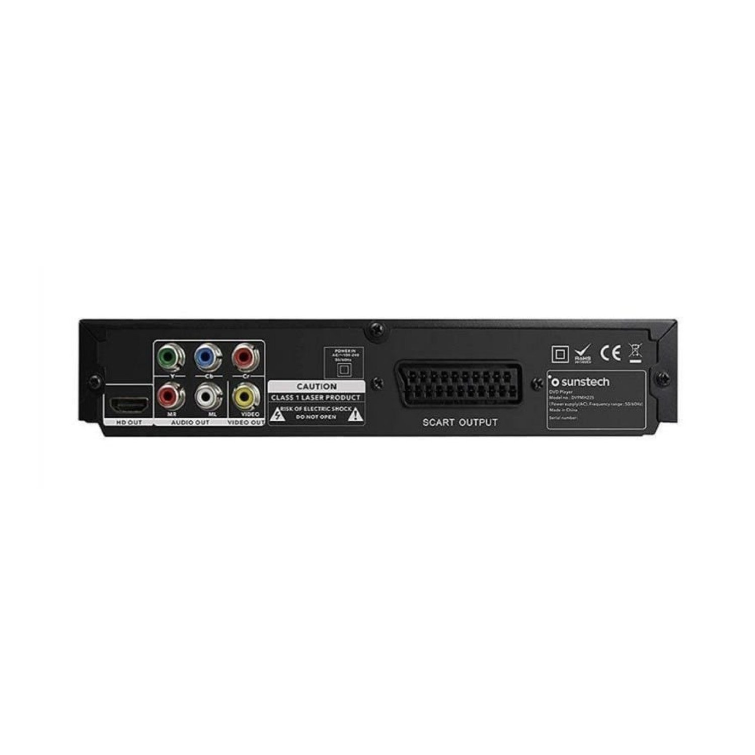 Sunstech DVPMH225 · Reproductor DVD Portátil · Pantalla 22cm · Negro