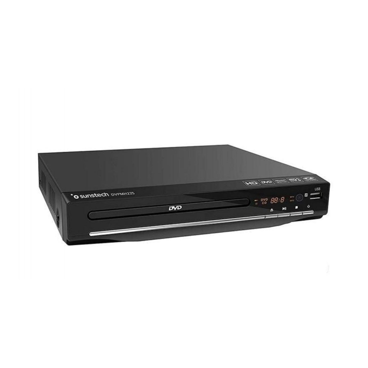 Sunstech DVPMH225 · Reproductor DVD Portátil · Pantalla 22cm · Negro