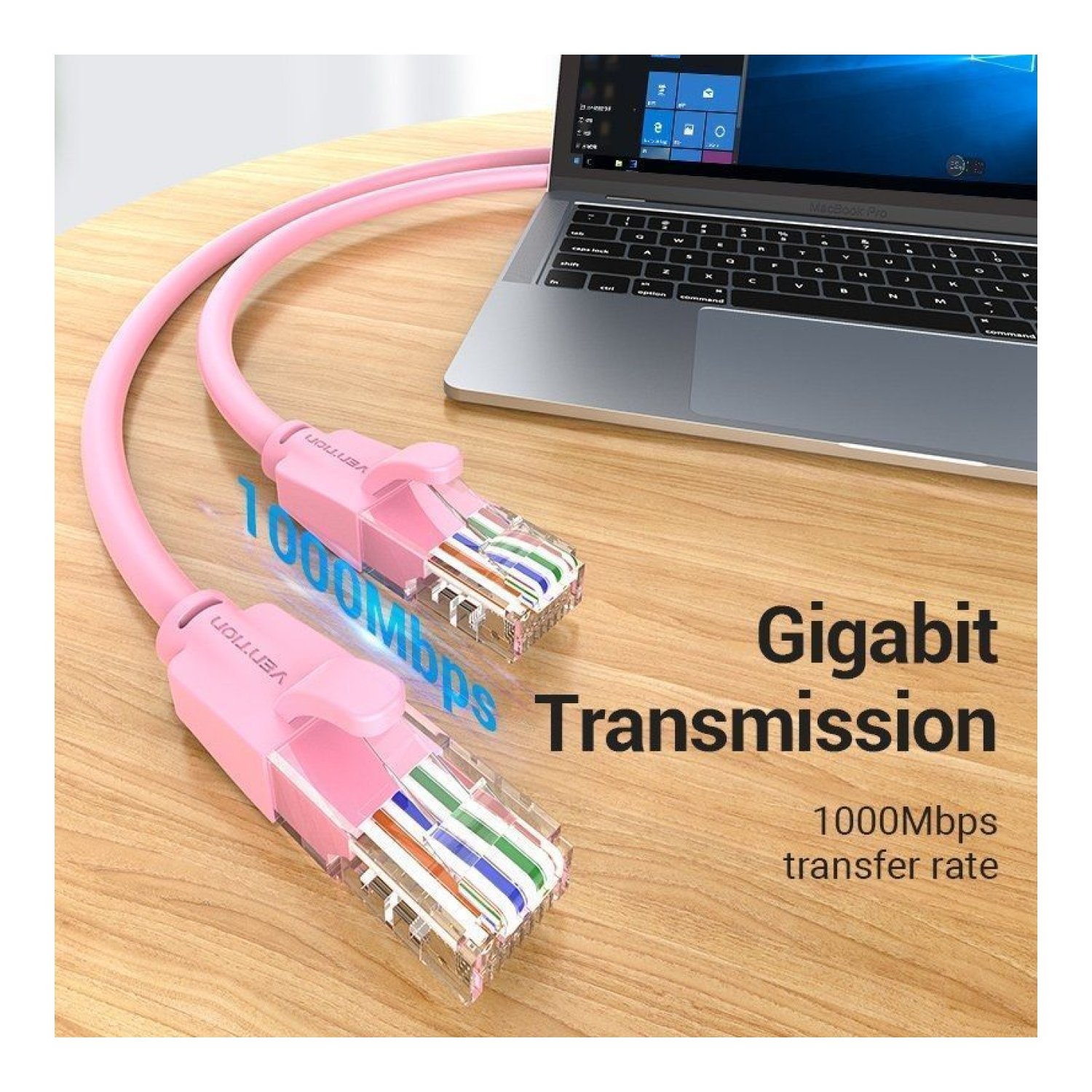 Vention · Cable RJ45 UTP Cat.6 · 1m · Rosa