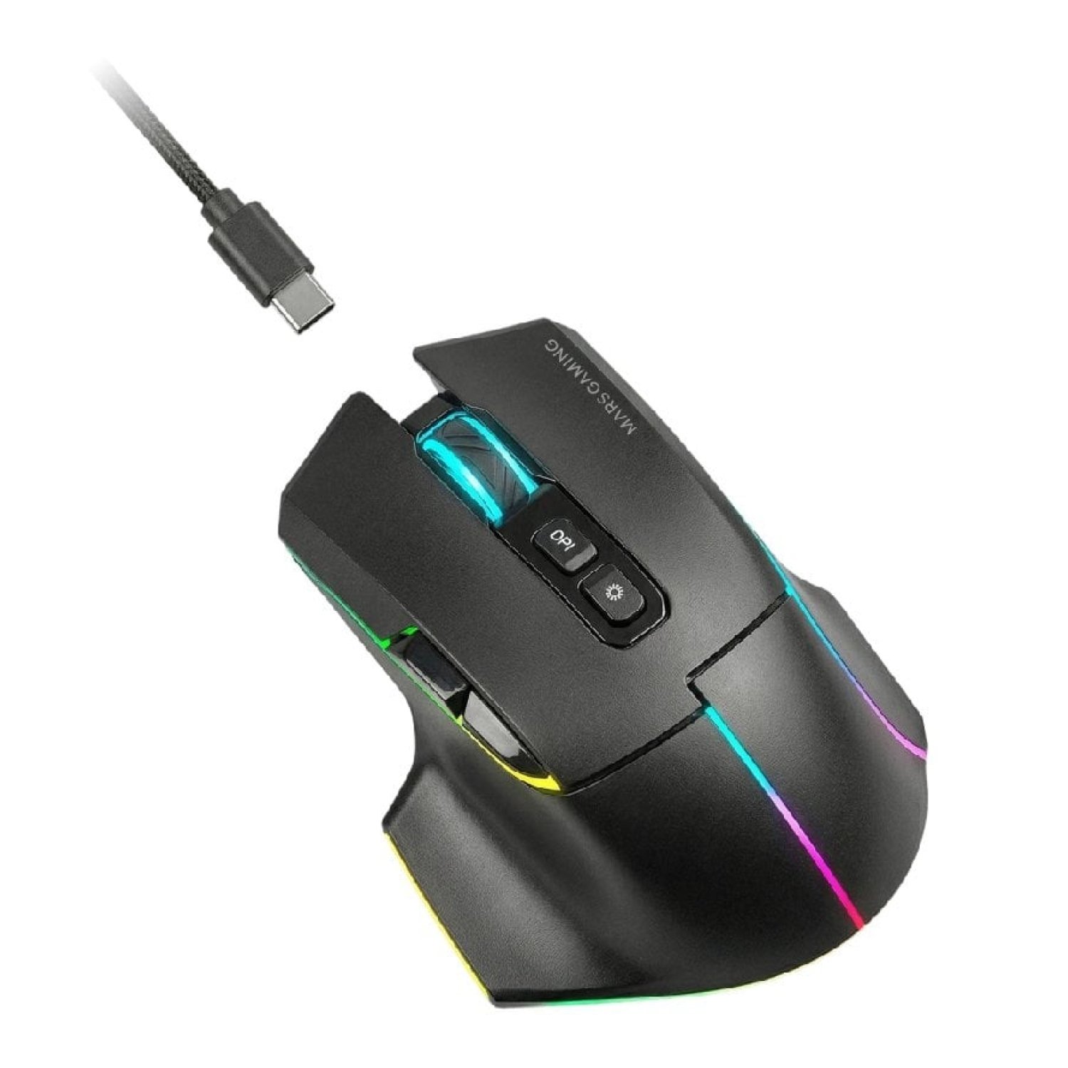 Mars Gaming MMW-Vector · Ratón Inalámbrico · 12000 DPI · Batería Recargable