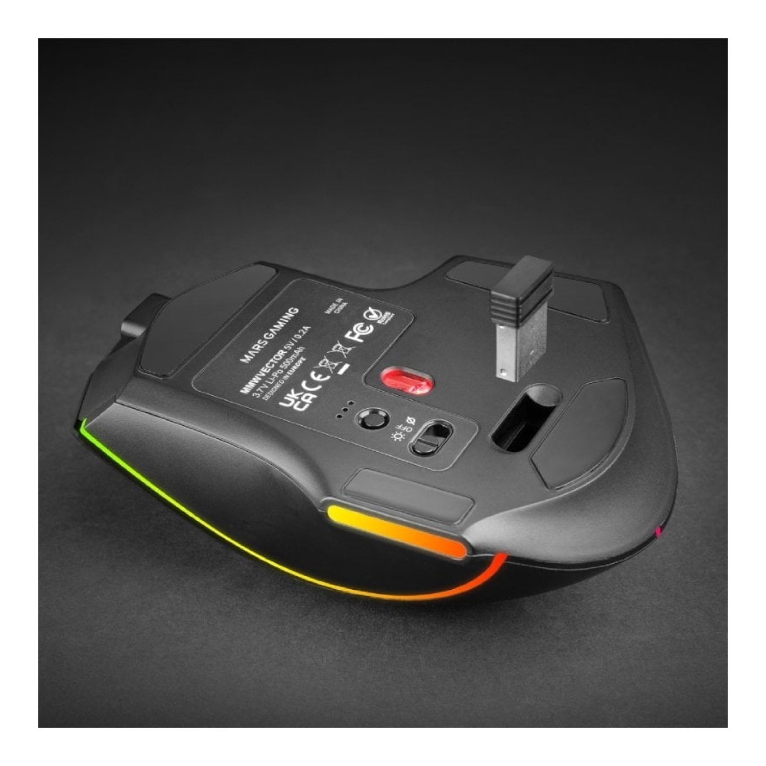 Mars Gaming MMW-Vector · Ratón Inalámbrico · 12000 DPI · Batería Recargable